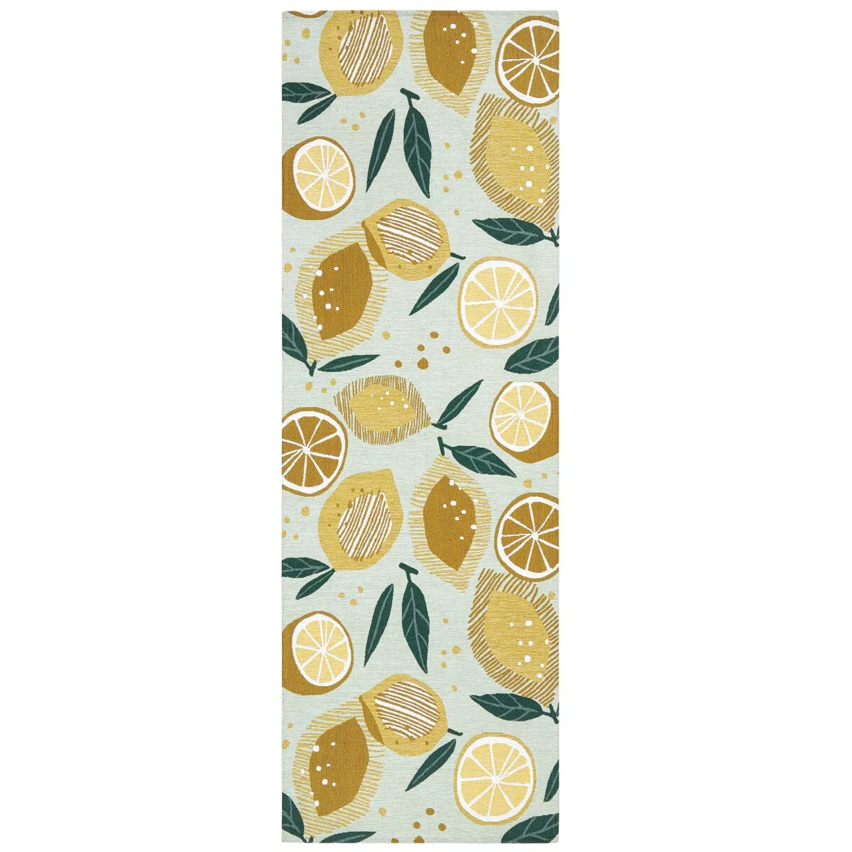 TOWN & COUNTRY LUXE Livie Fresh Lemon Everwash Washable Non-Slip Backing Kitchen Mat