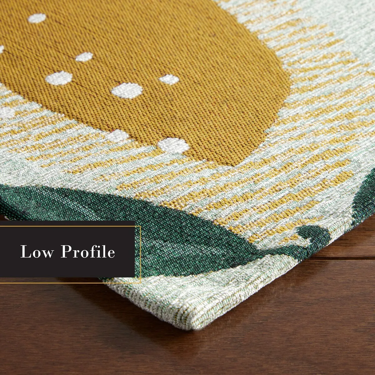 TOWN & COUNTRY LUXE Livie Fresh Lemon Everwash Washable Non-Slip Backing Kitchen Mat