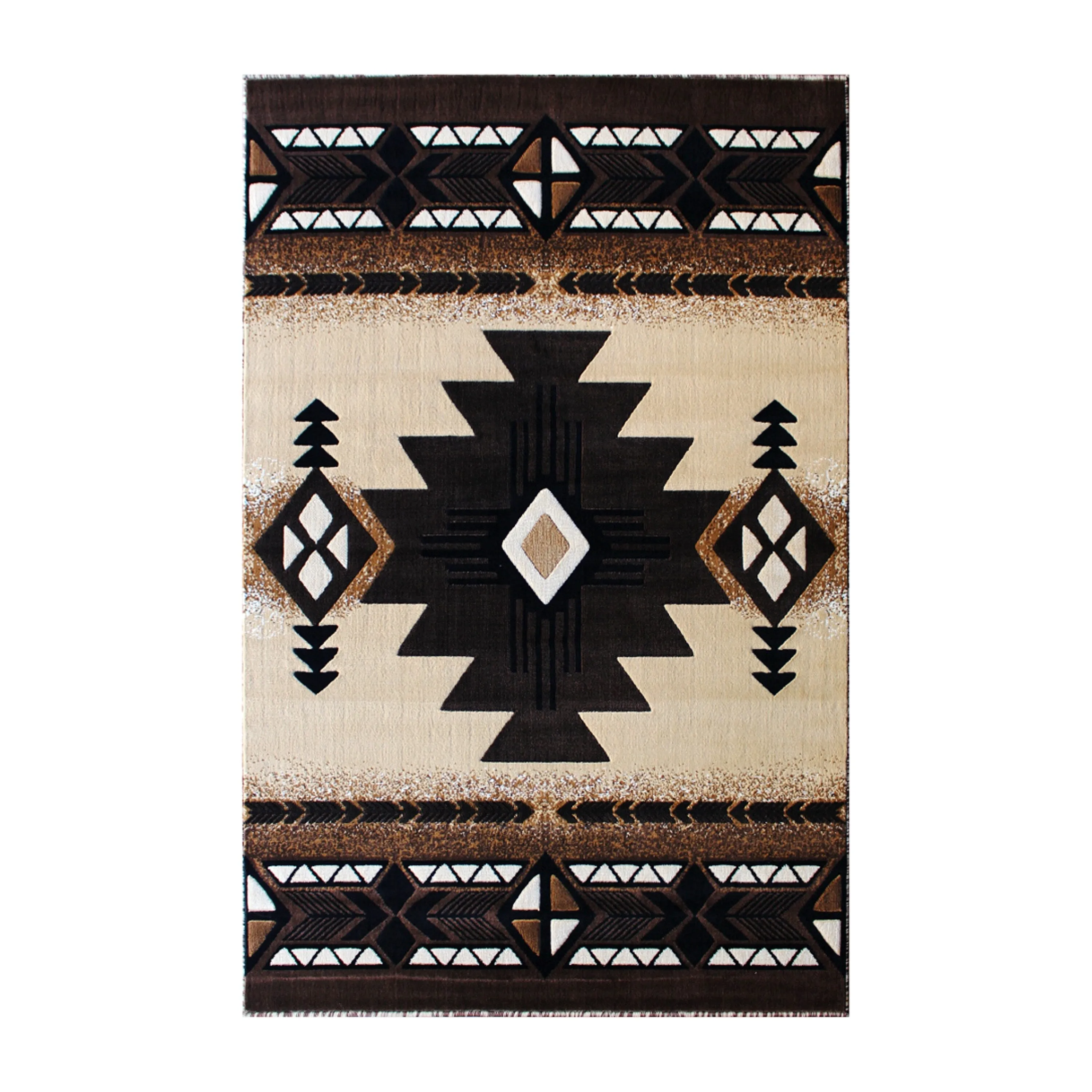 Traditional Southwestern Style Olefin Fiber Geometric Area Rug