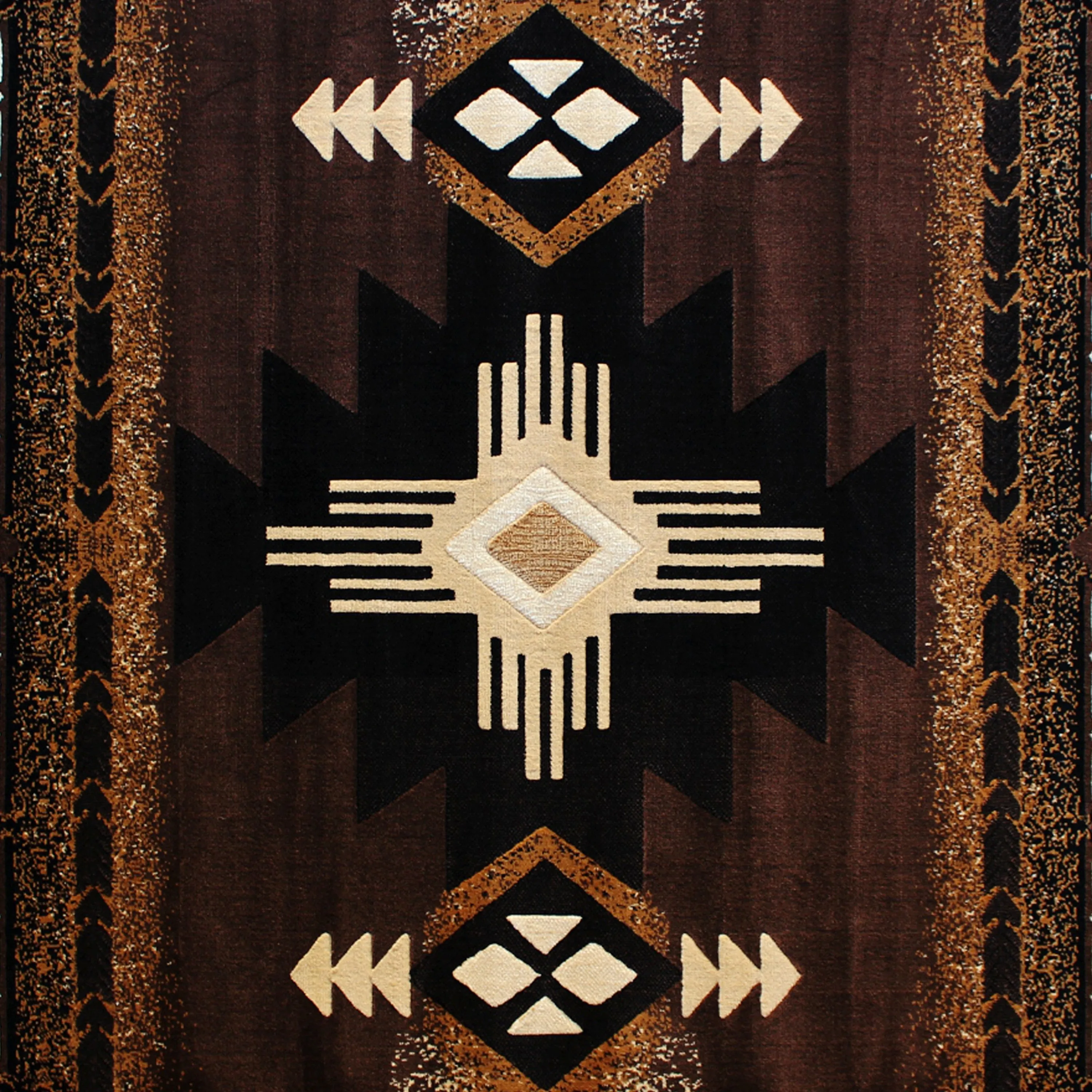 Traditional Southwestern Style Olefin Fiber Geometric Area Rug