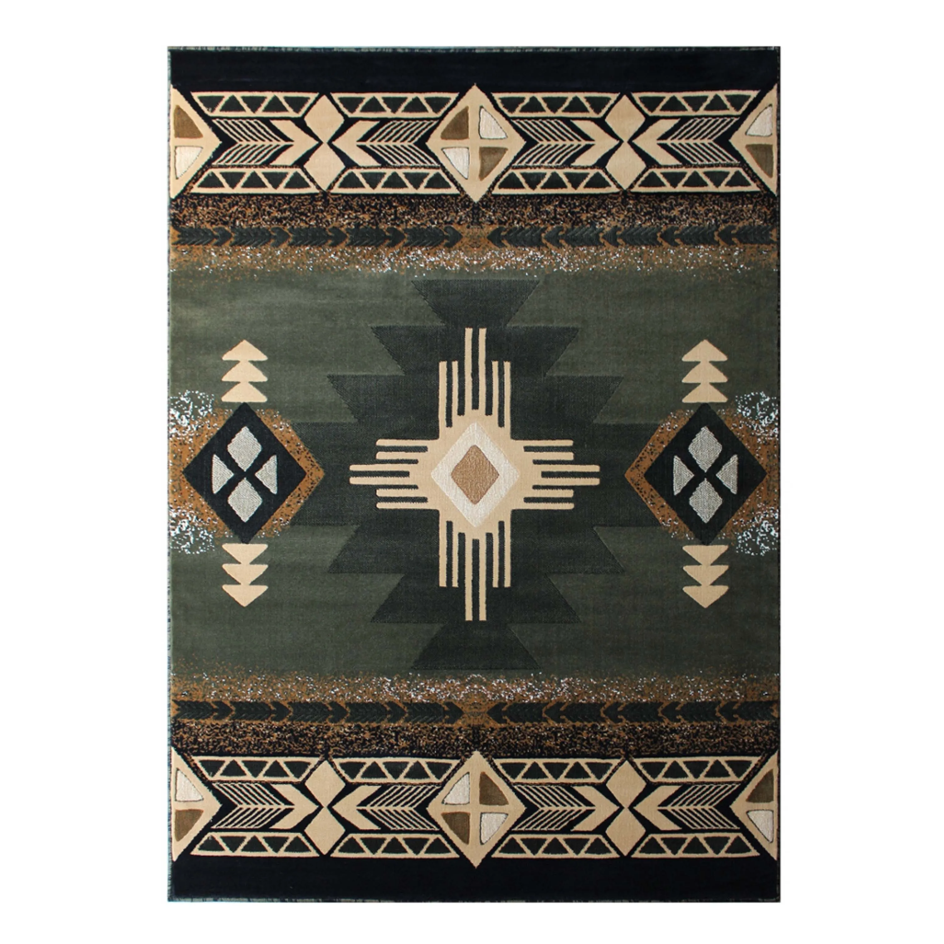 Traditional Southwestern Style Olefin Fiber Geometric Area Rug
