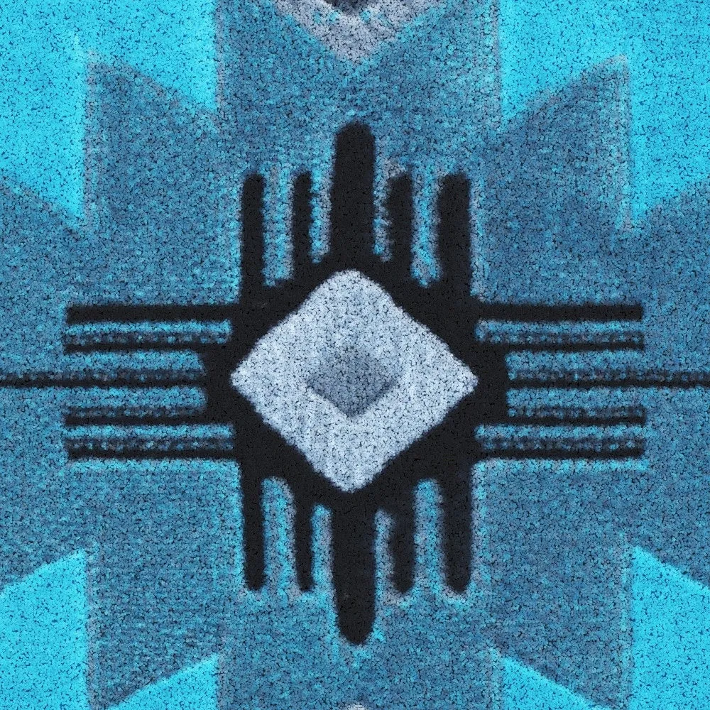 Traditional Southwestern Style Olefin Fiber Geometric Area Rug