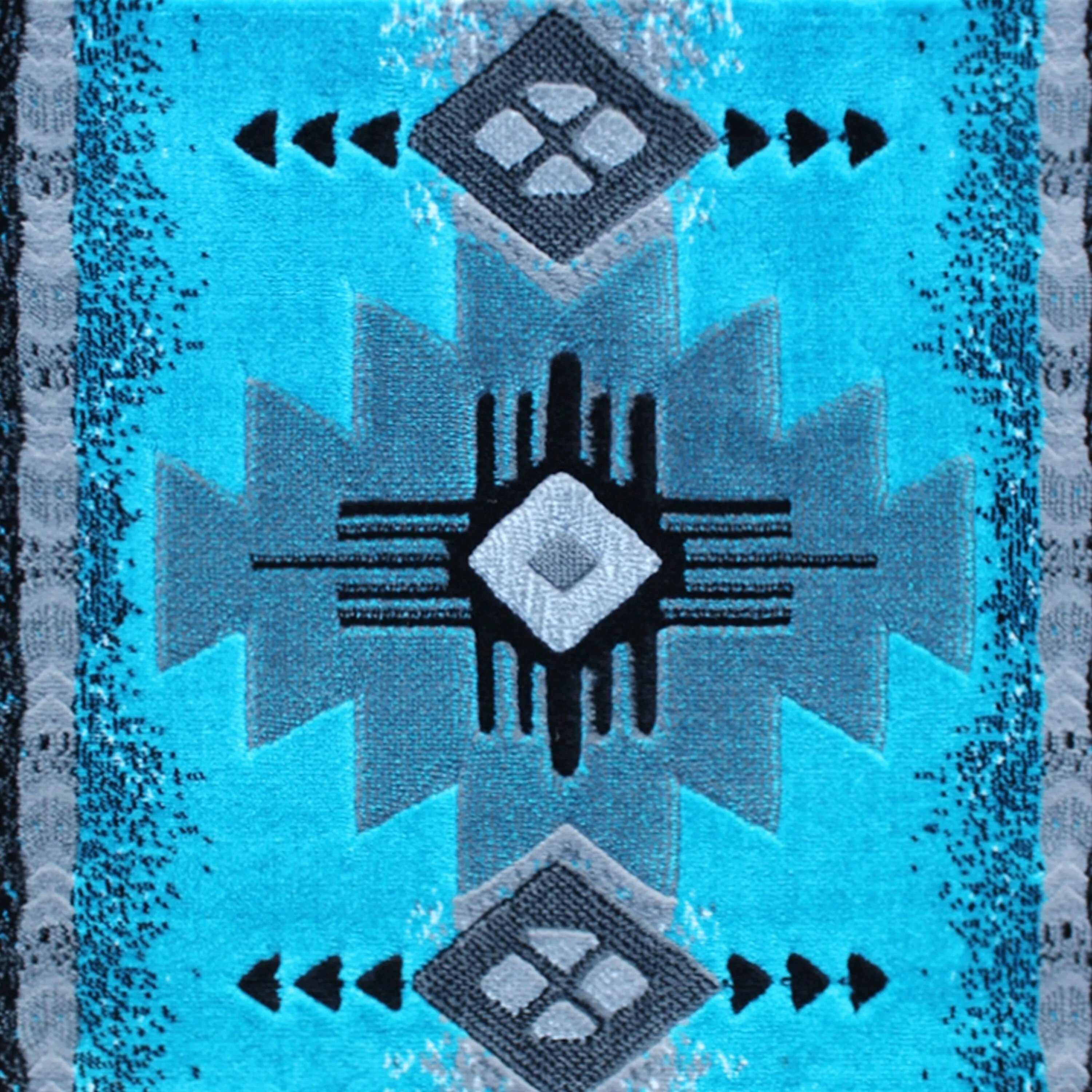 Traditional Southwestern Style Olefin Fiber Geometric Area Rug