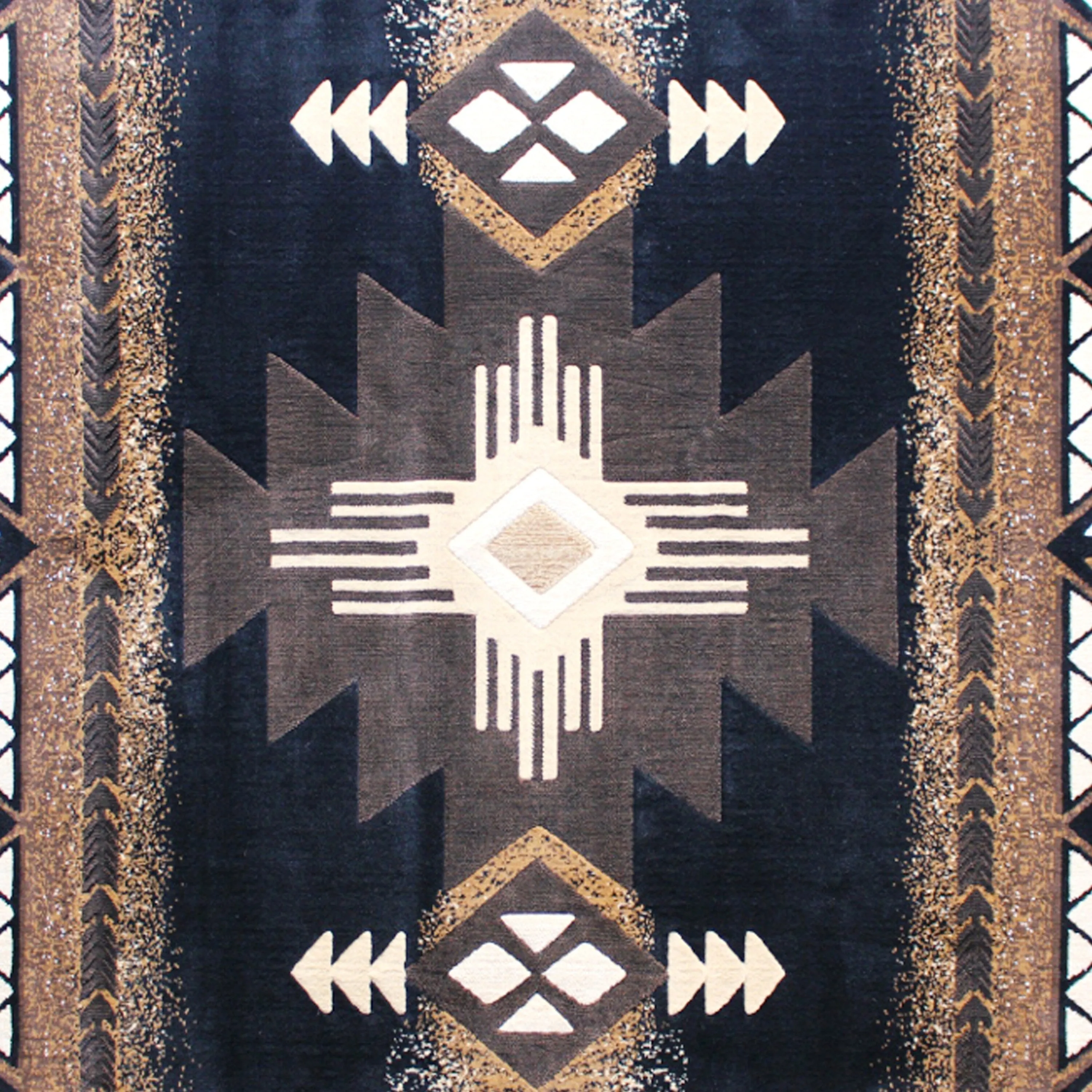 Traditional Southwestern Style Olefin Fiber Geometric Area Rug