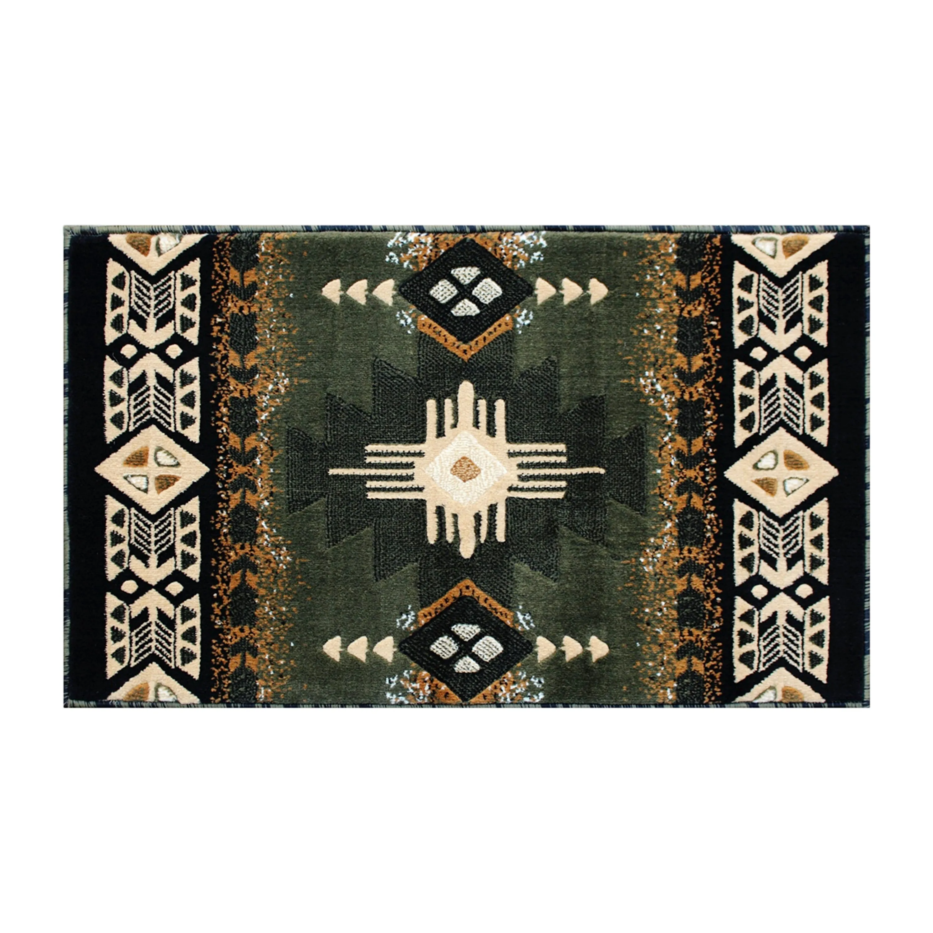 Traditional Southwestern Style Olefin Fiber Geometric Area Rug