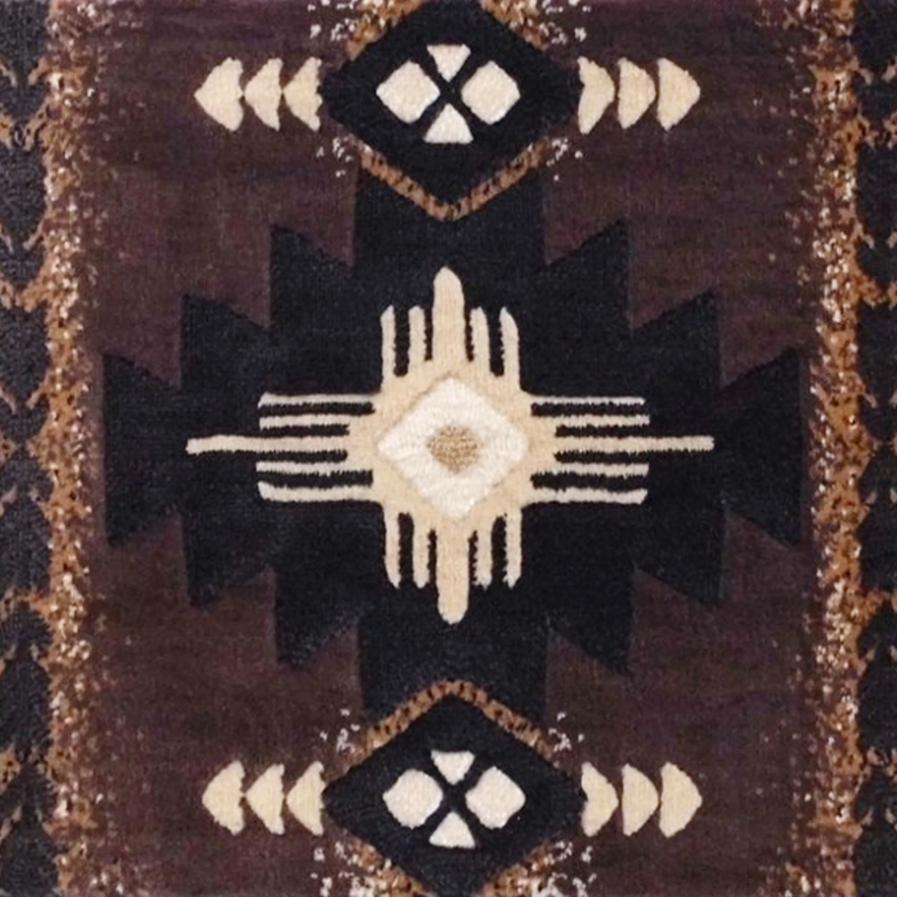 Traditional Southwestern Style Olefin Fiber Geometric Area Rug