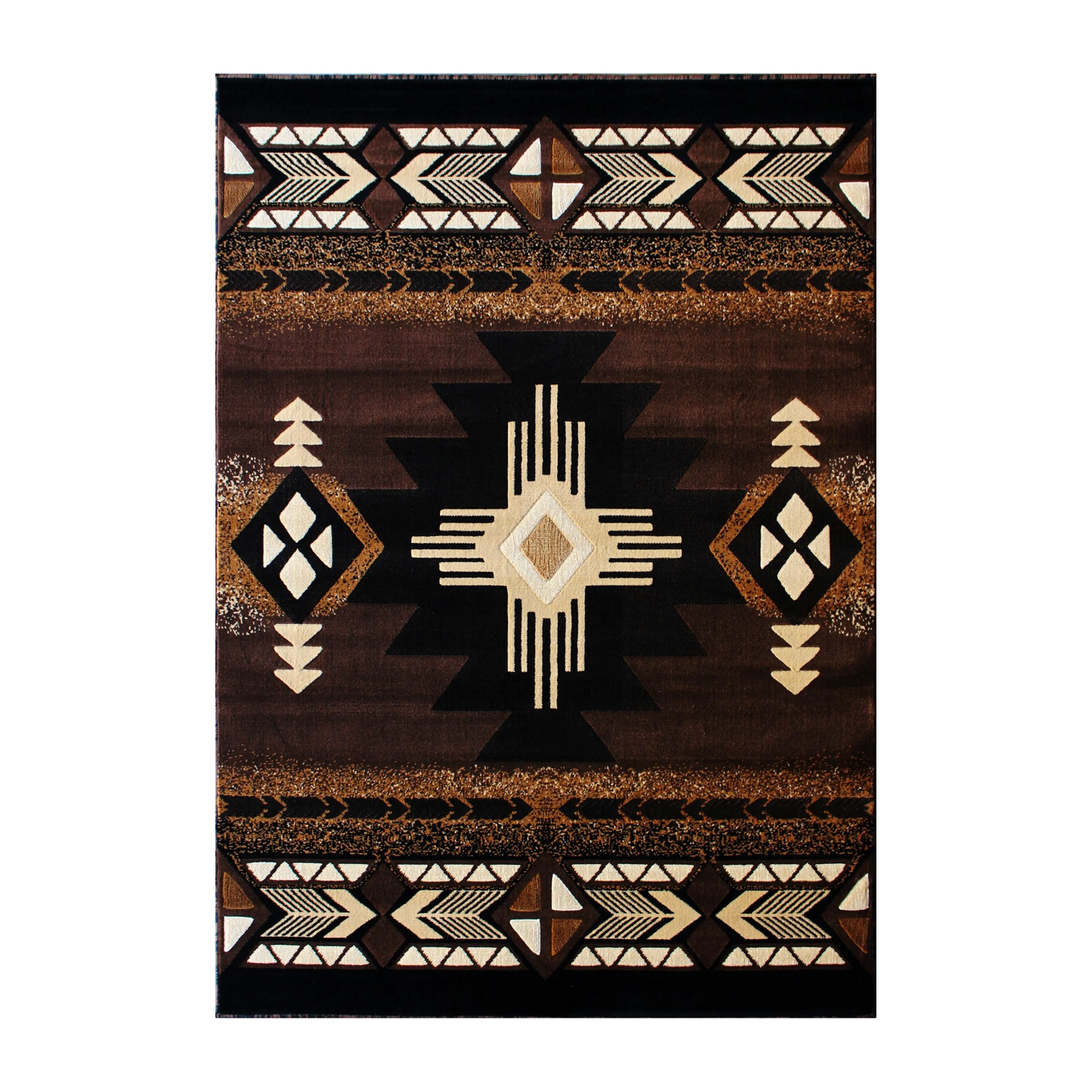Traditional Southwestern Style Olefin Fiber Geometric Area Rug