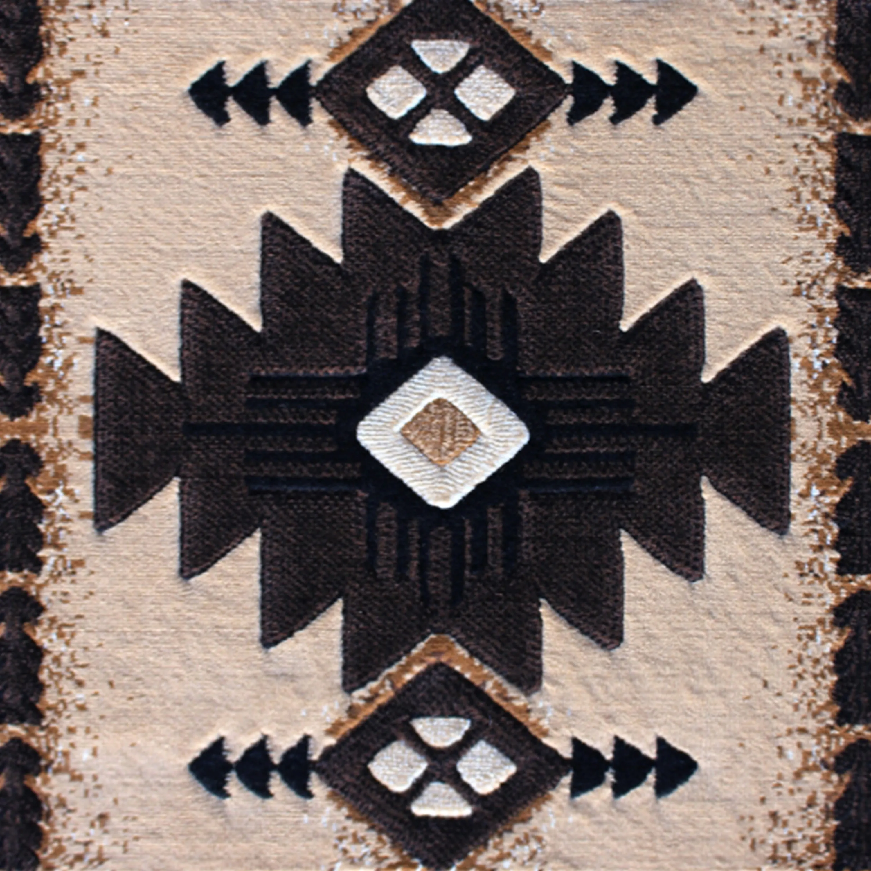 Traditional Southwestern Style Olefin Fiber Geometric Area Rug