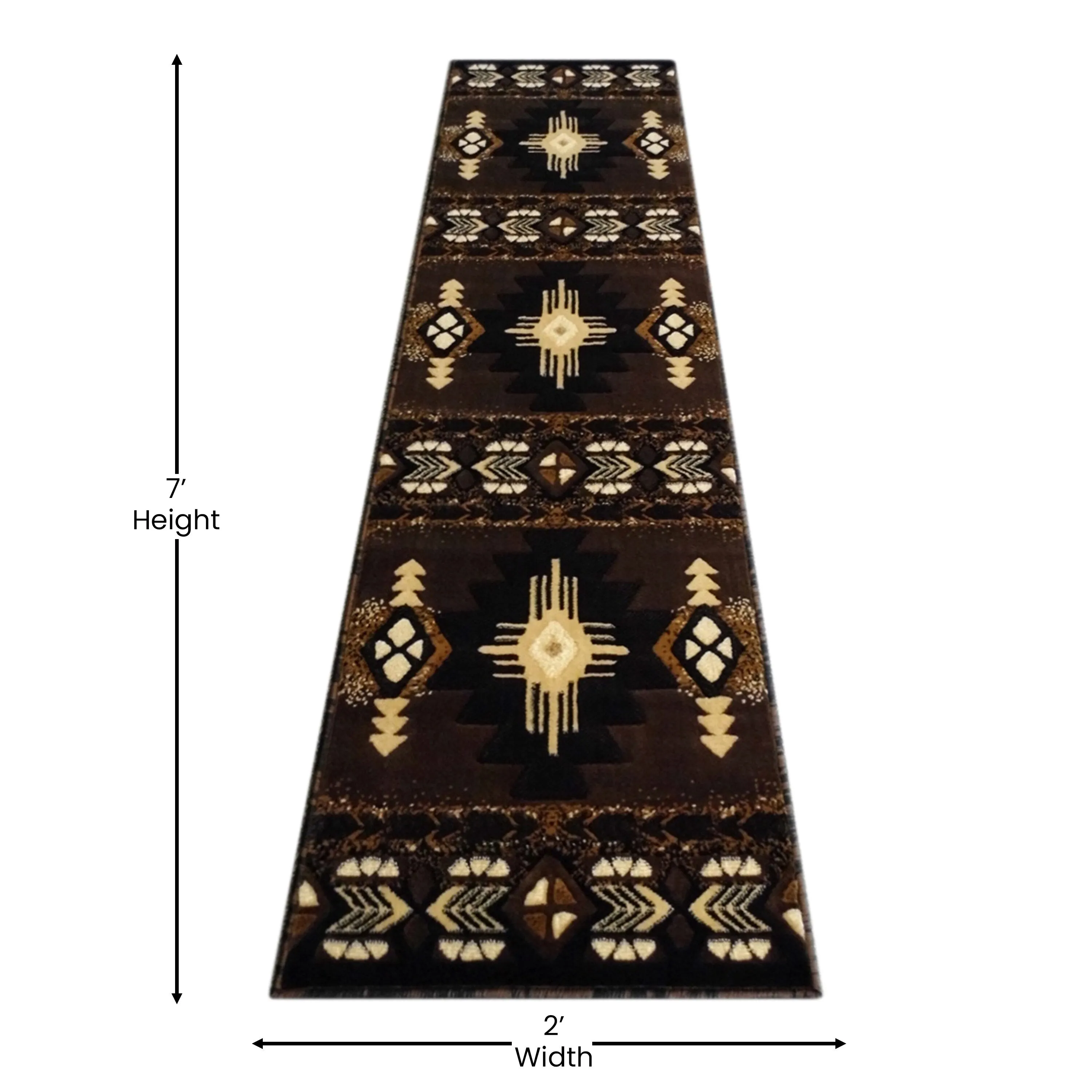 Traditional Southwestern Style Olefin Fiber Geometric Area Rug