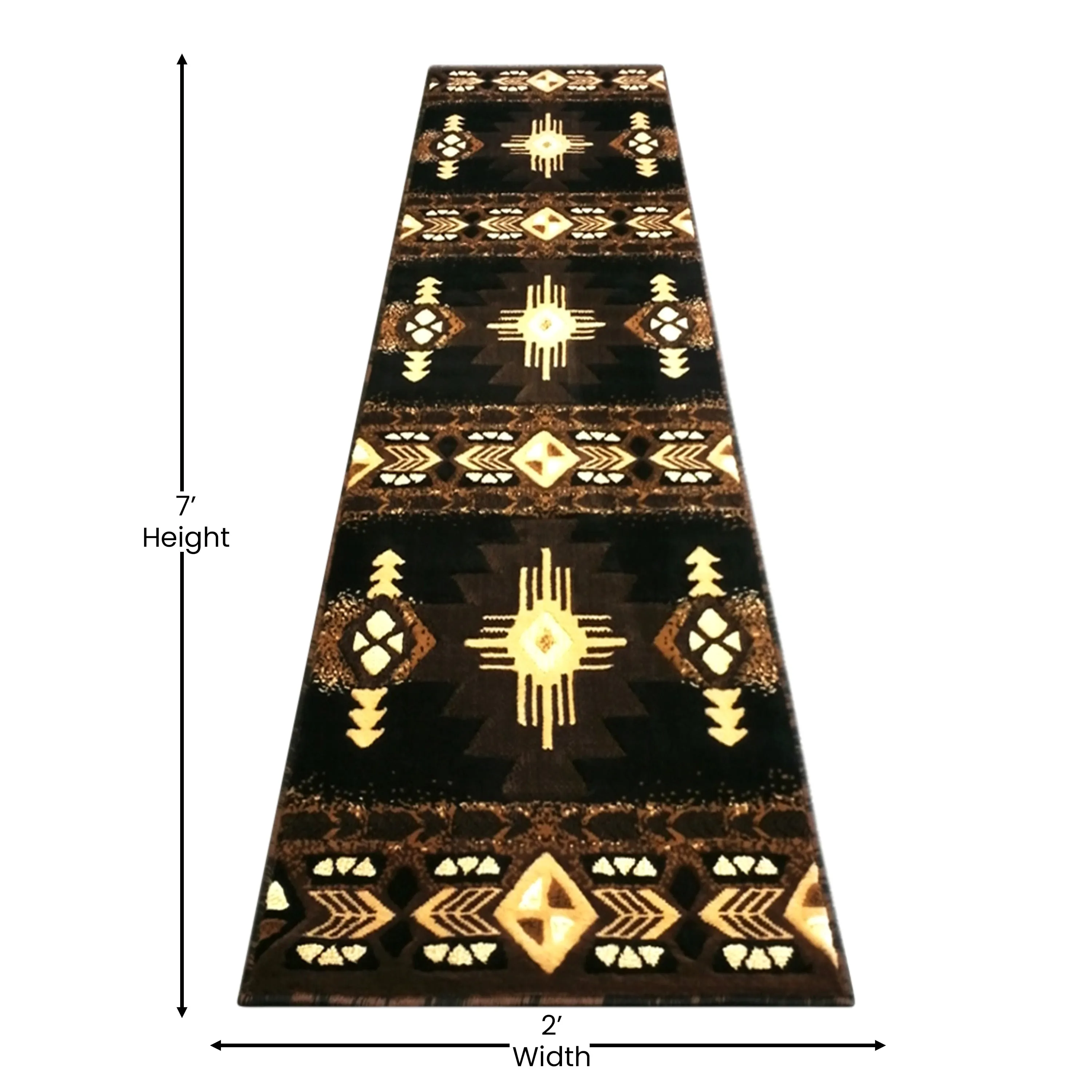 Traditional Southwestern Style Olefin Fiber Geometric Area Rug
