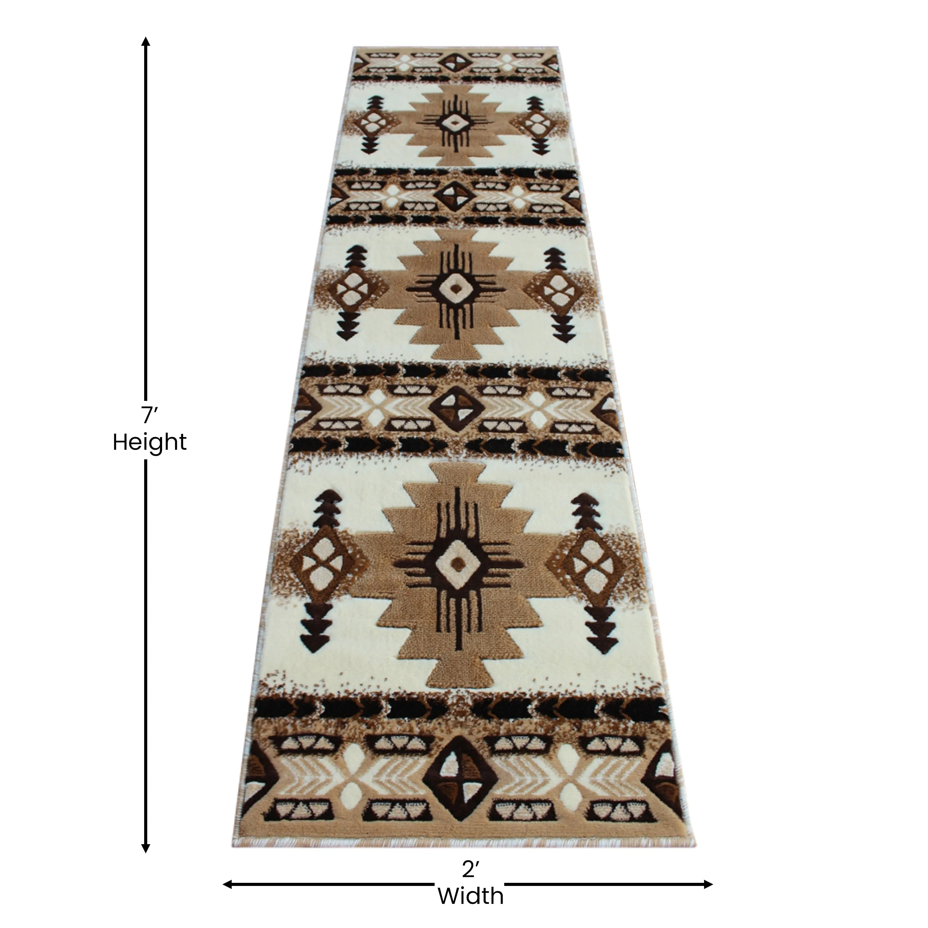 Traditional Southwestern Style Olefin Fiber Geometric Area Rug