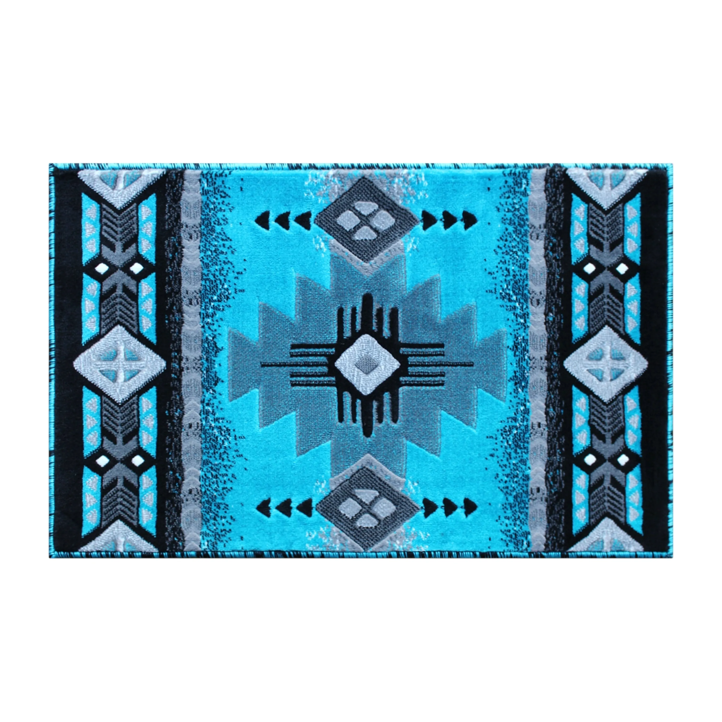 Traditional Southwestern Style Olefin Fiber Geometric Area Rug