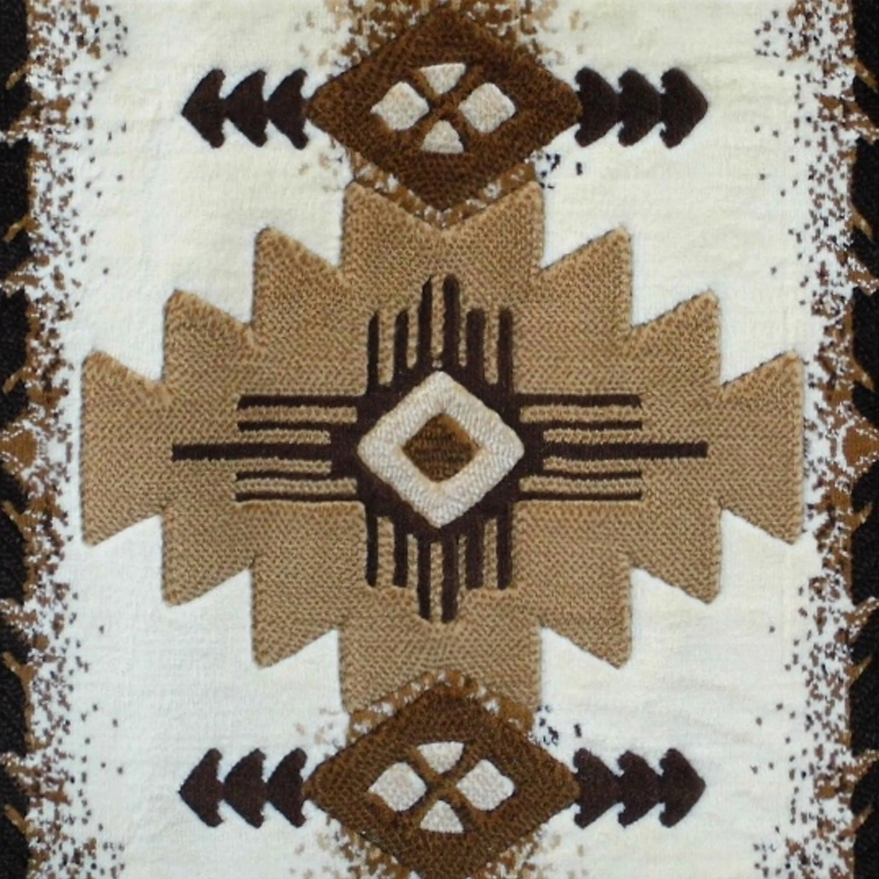 Traditional Southwestern Style Olefin Fiber Geometric Area Rug