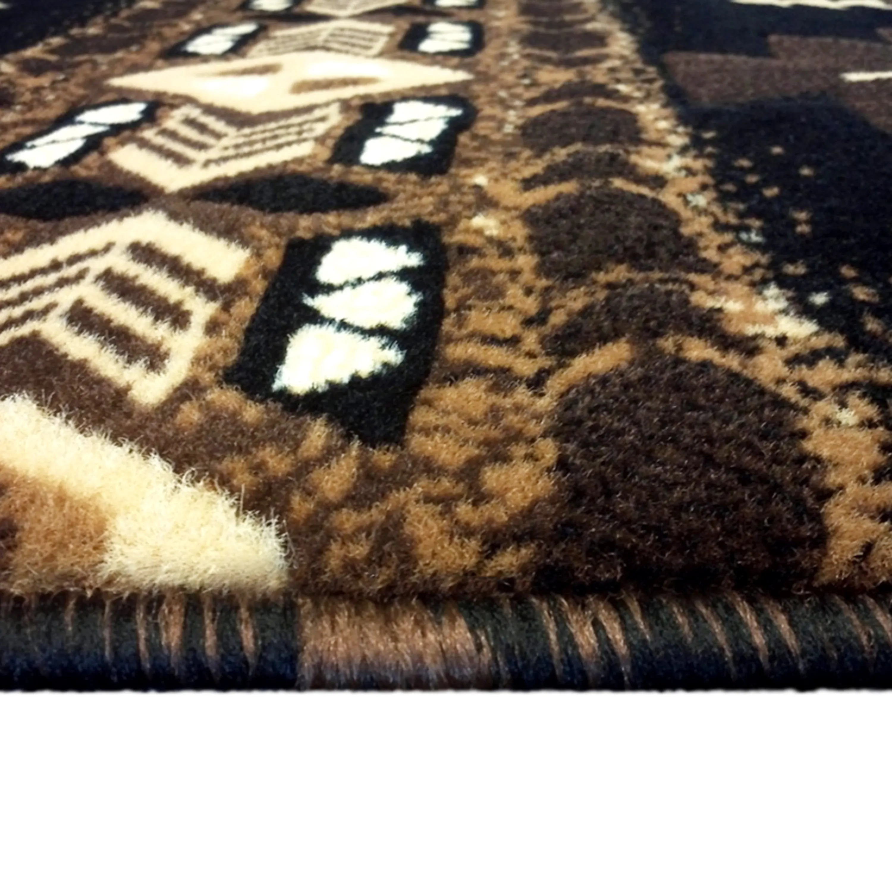 Traditional Southwestern Style Olefin Fiber Geometric Area Rug