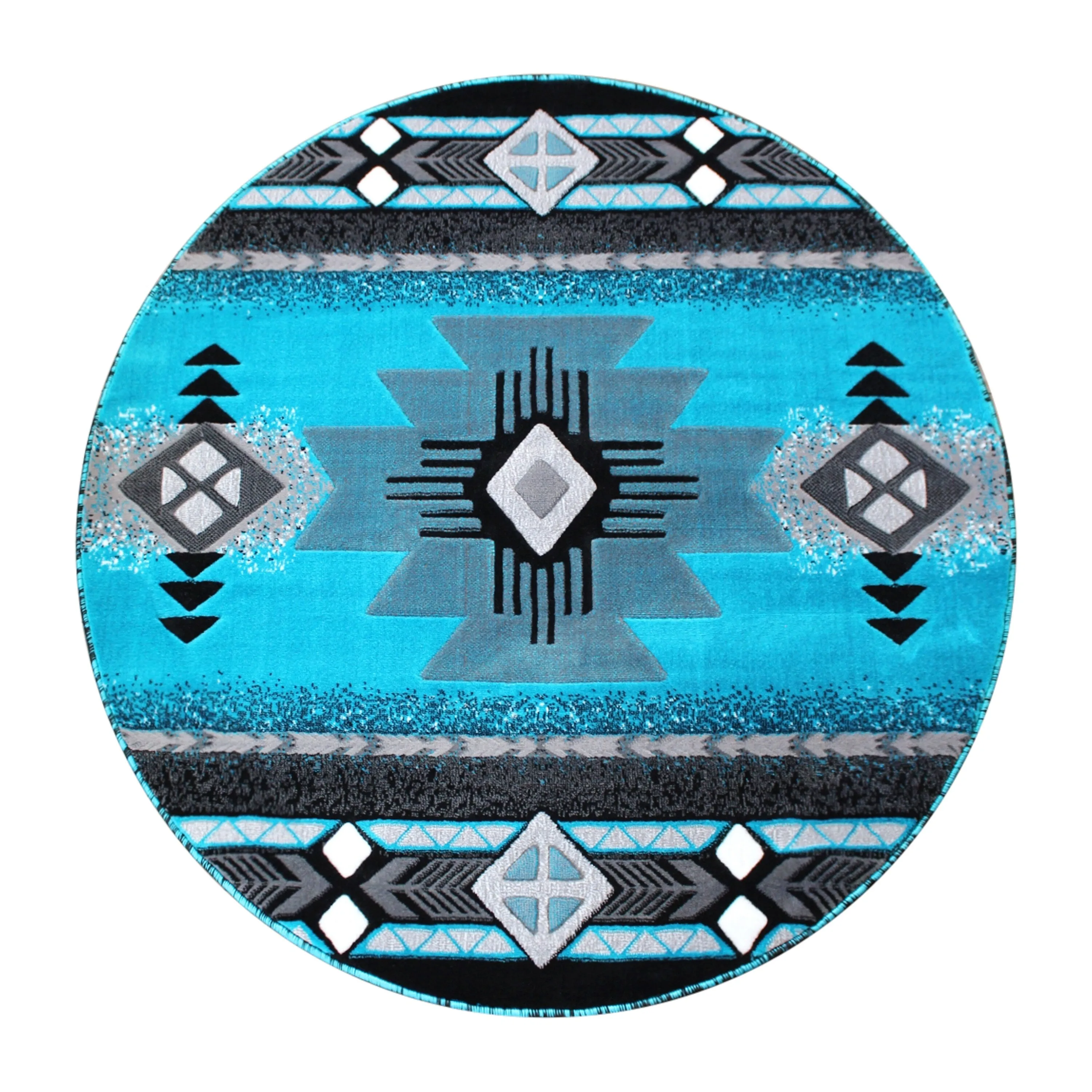 Traditional Southwestern Style Olefin Fiber Geometric Area Rug