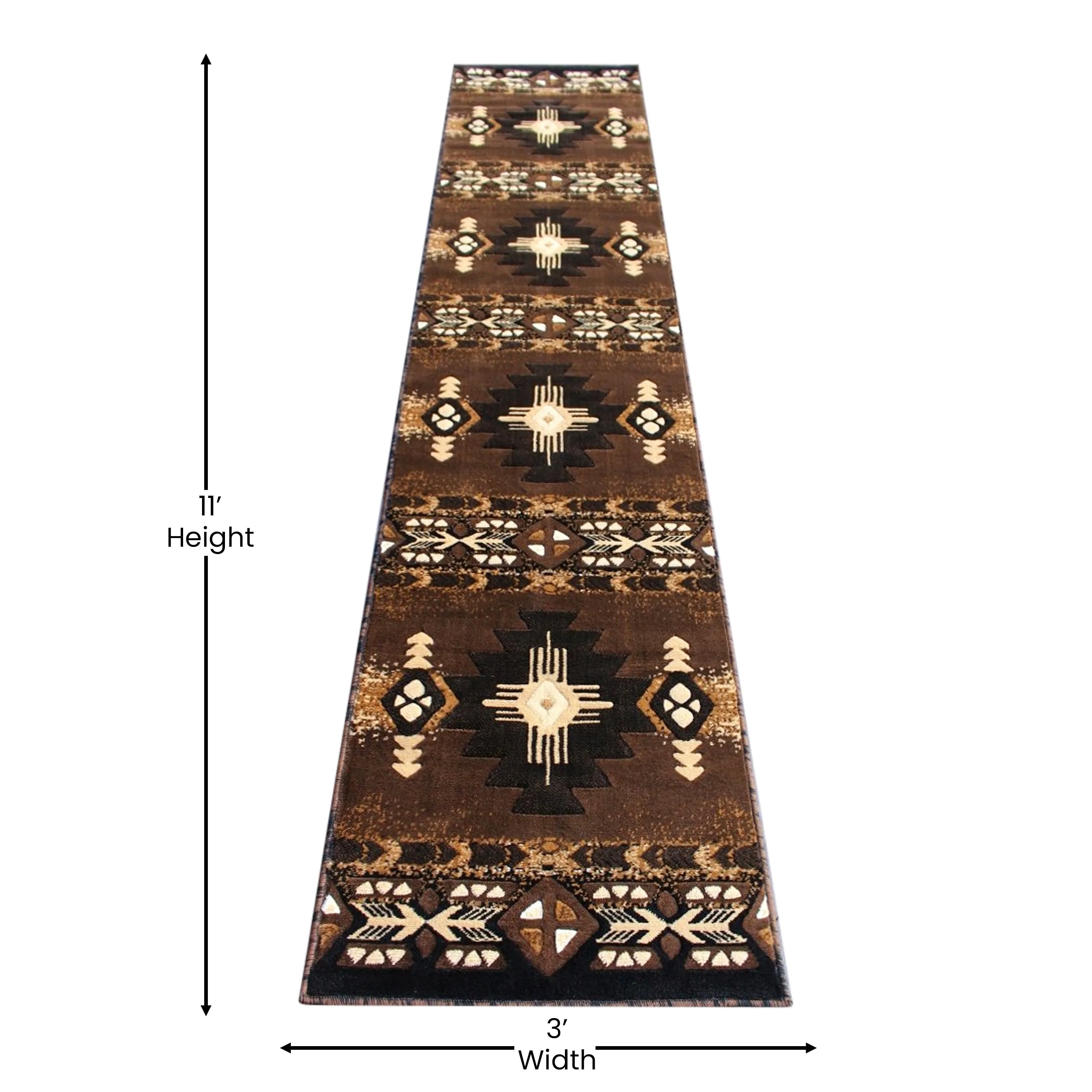 Traditional Southwestern Style Olefin Fiber Geometric Area Rug