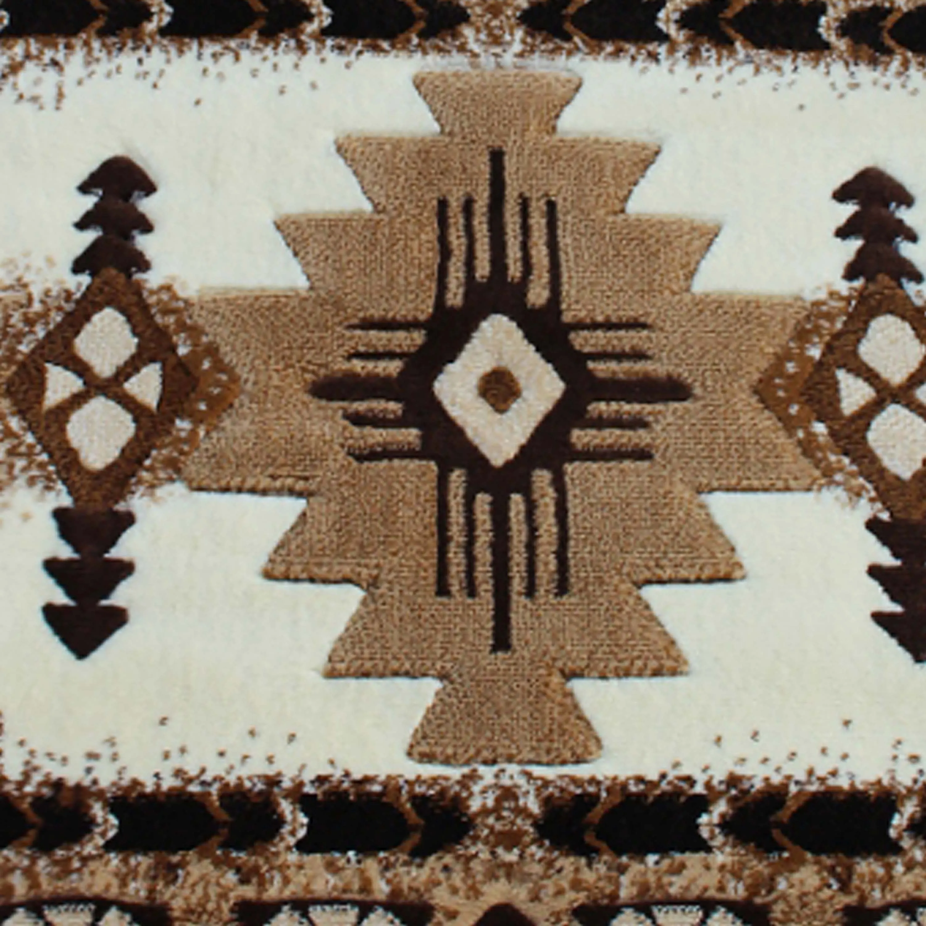 Traditional Southwestern Style Olefin Fiber Geometric Area Rug