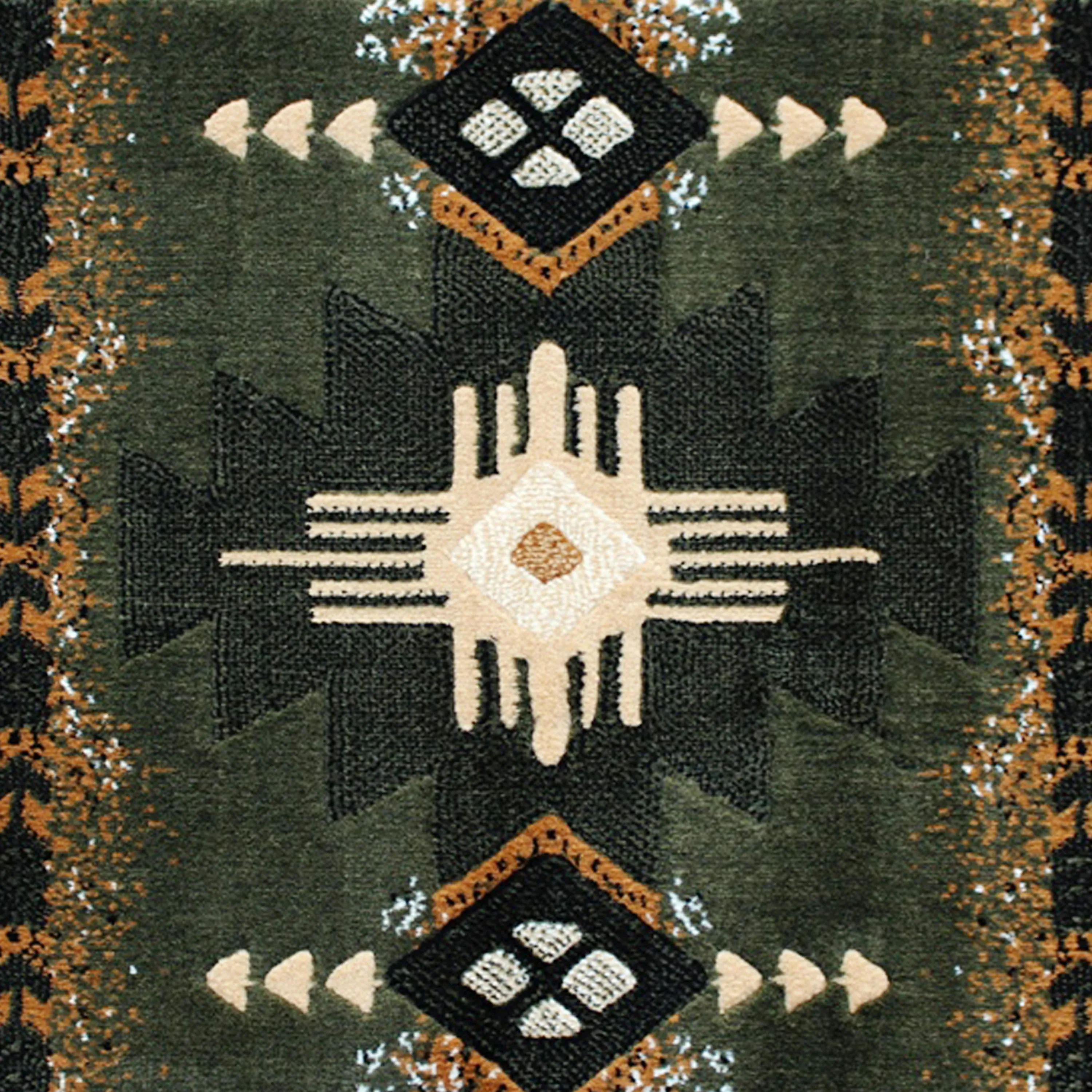 Traditional Southwestern Style Olefin Fiber Geometric Area Rug