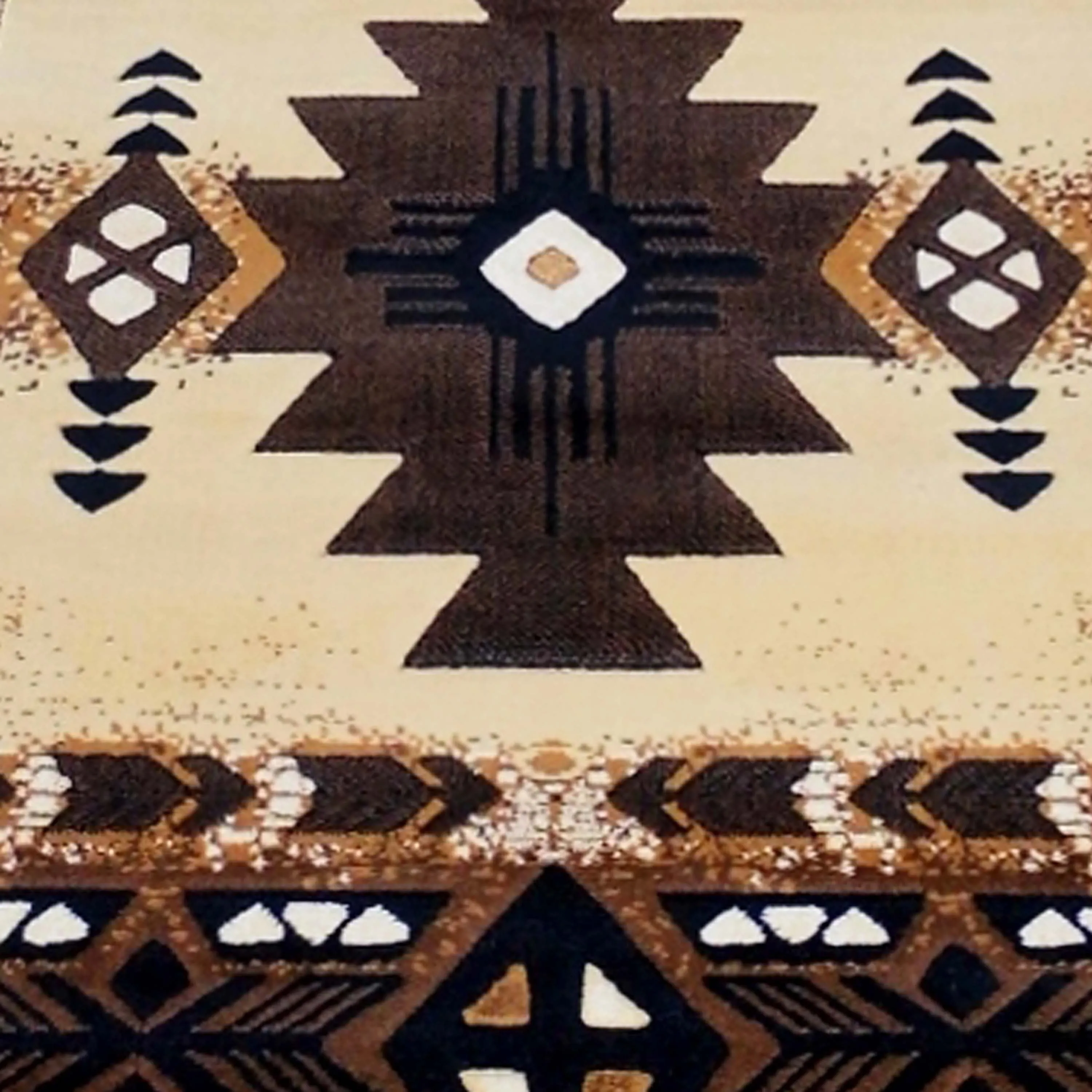 Traditional Southwestern Style Olefin Fiber Geometric Area Rug