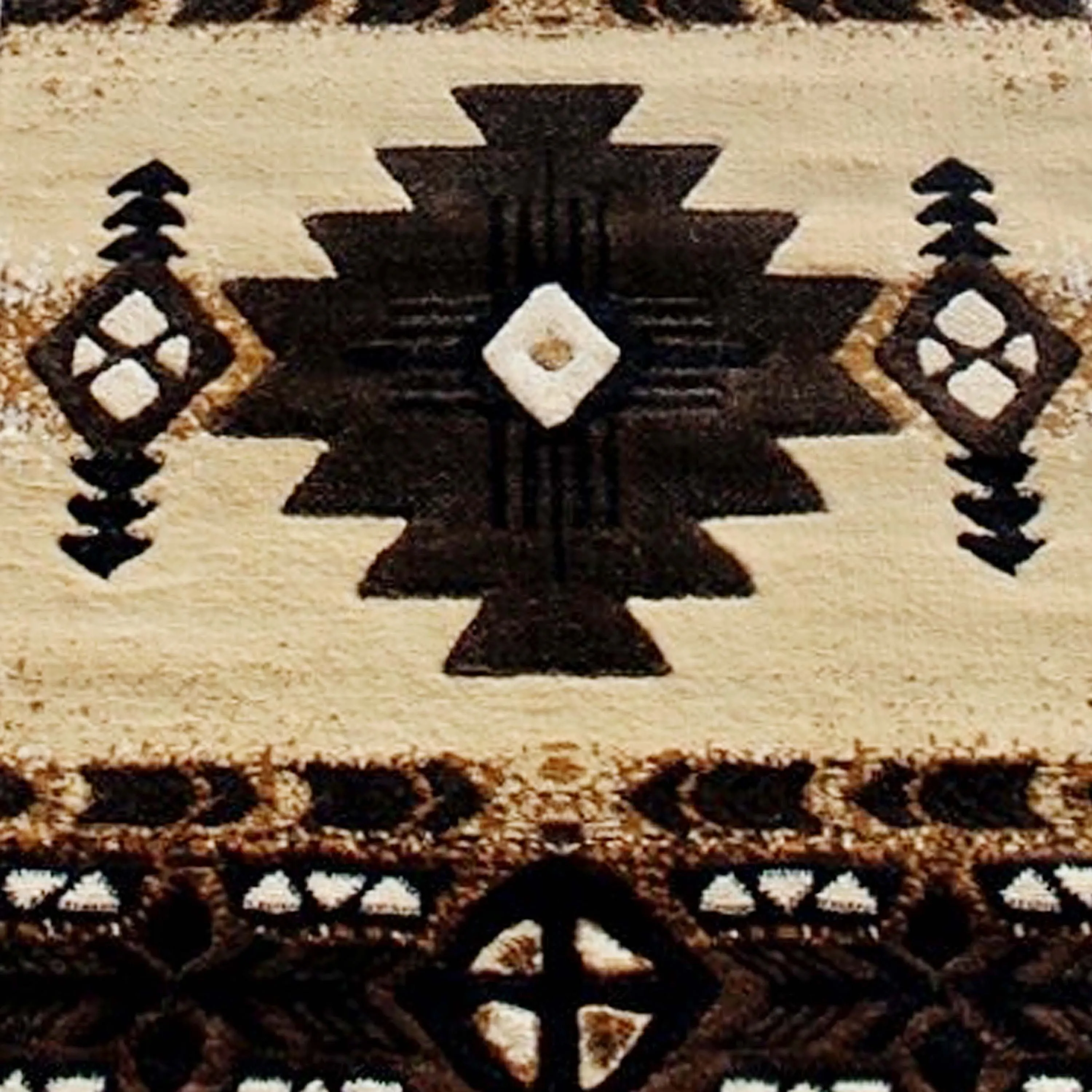 Traditional Southwestern Style Olefin Fiber Geometric Area Rug