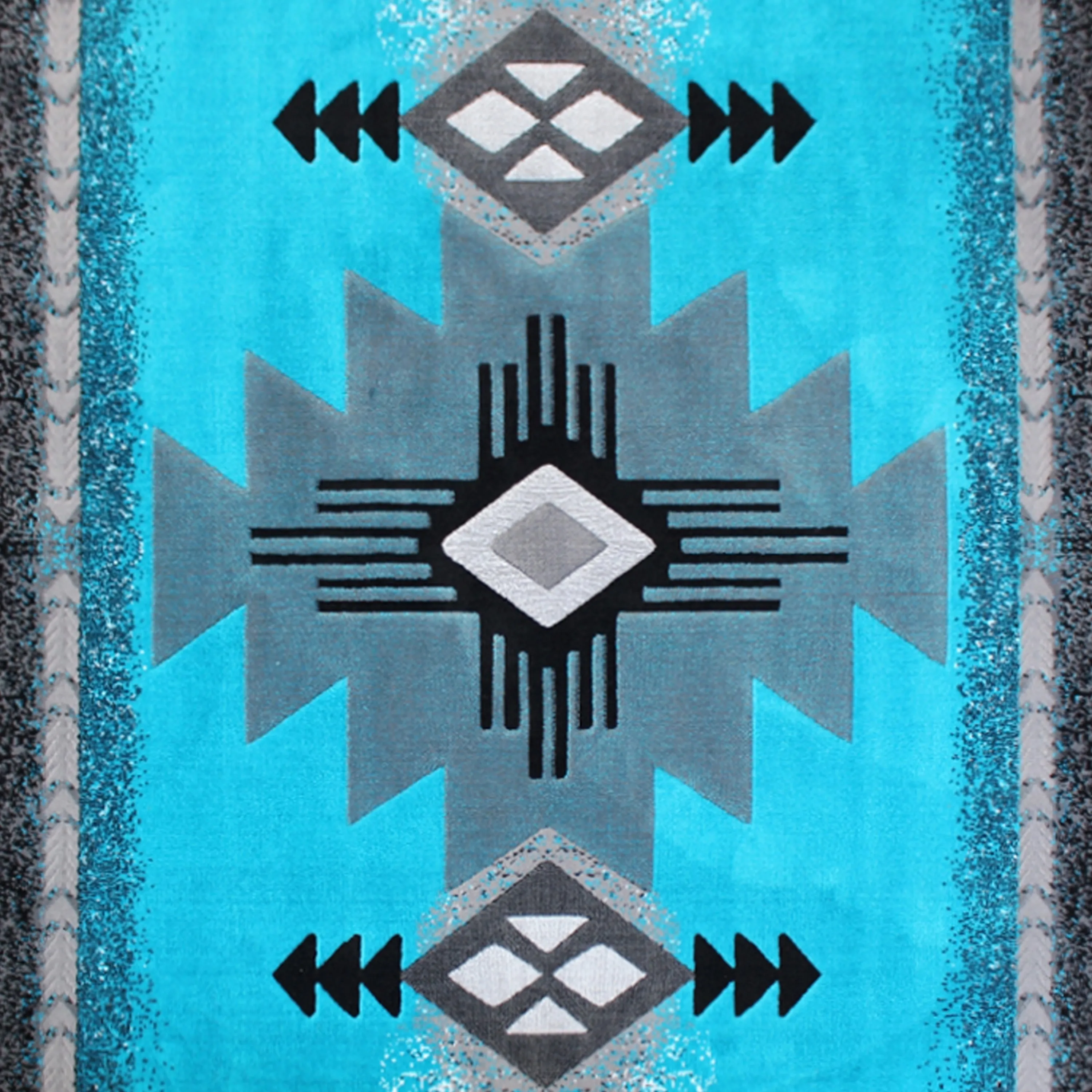 Traditional Southwestern Style Olefin Fiber Geometric Area Rug