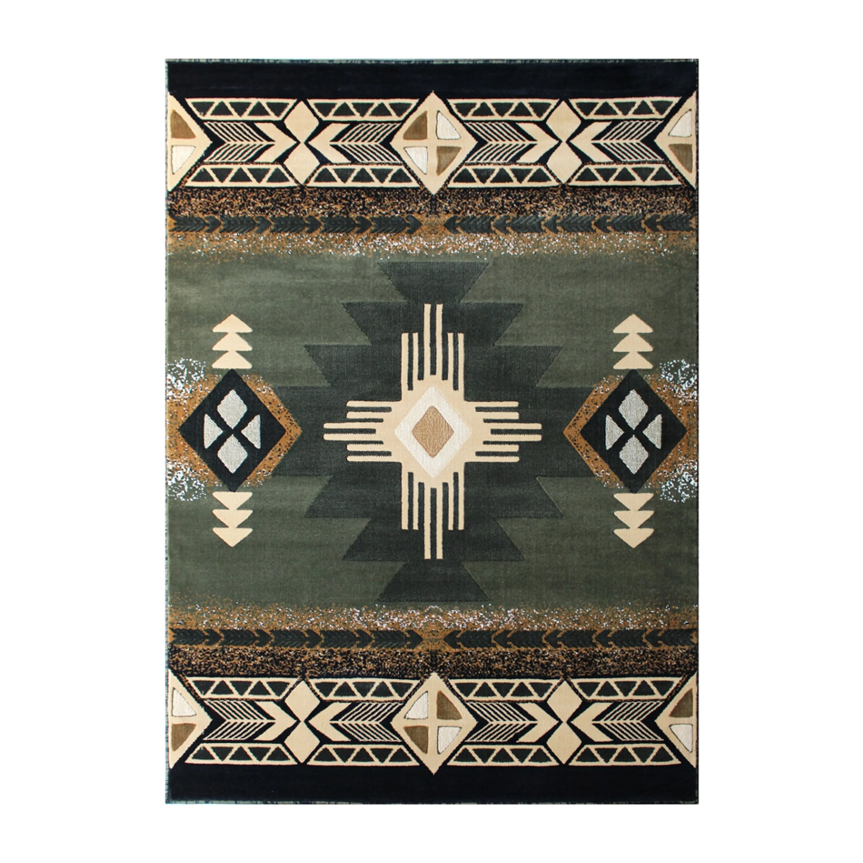Traditional Southwestern Style Olefin Fiber Geometric Area Rug