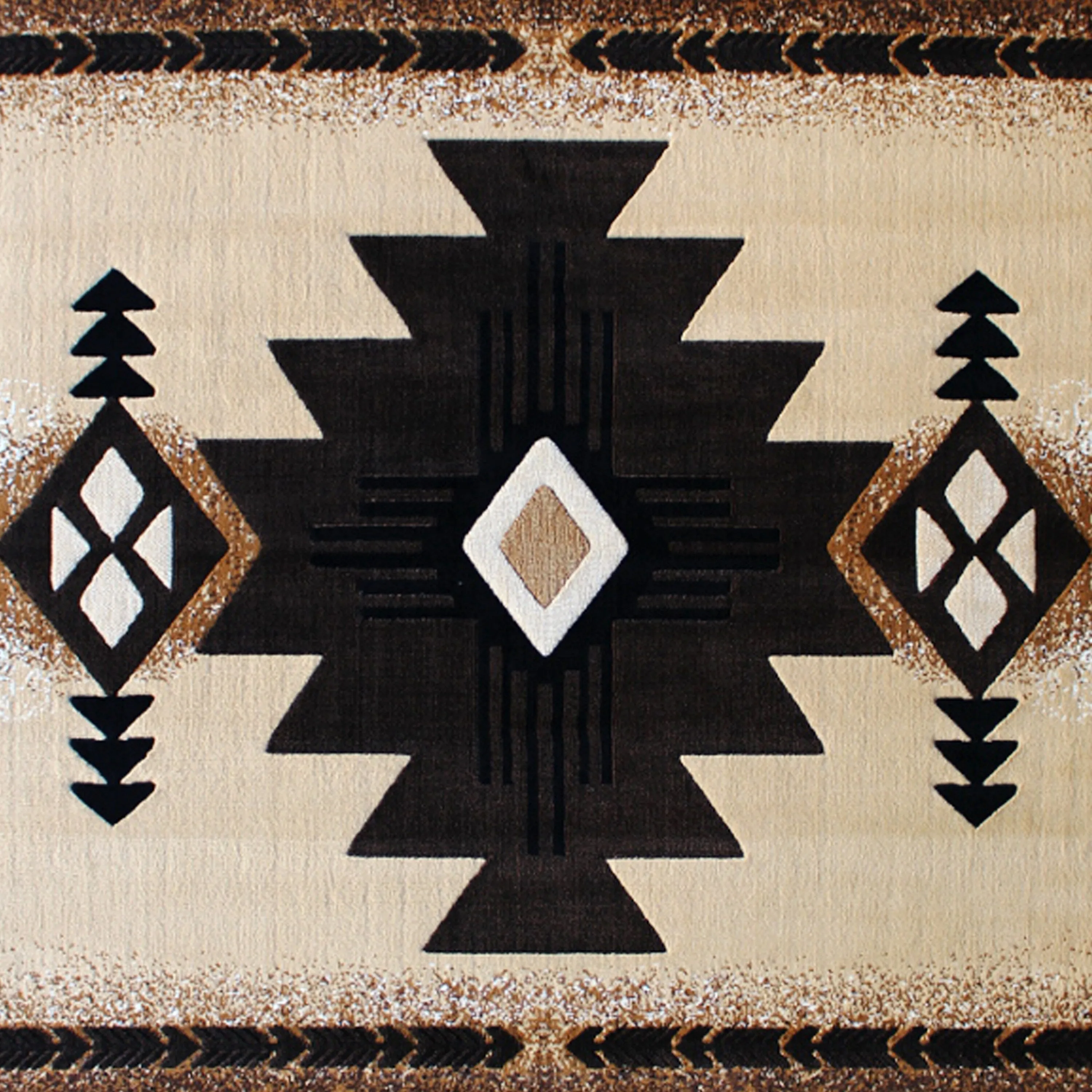 Traditional Southwestern Style Olefin Fiber Geometric Area Rug