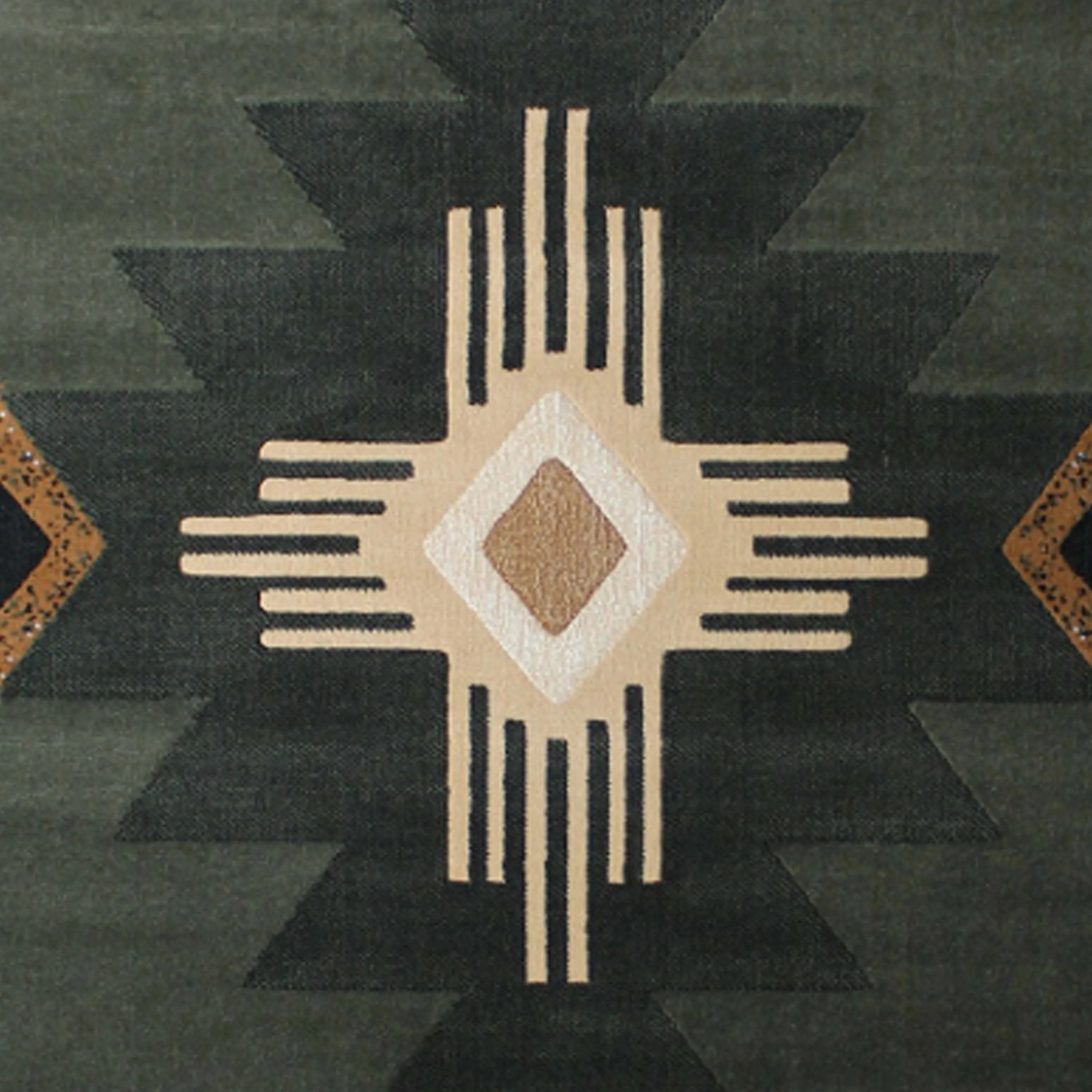 Traditional Southwestern Style Olefin Fiber Geometric Area Rug