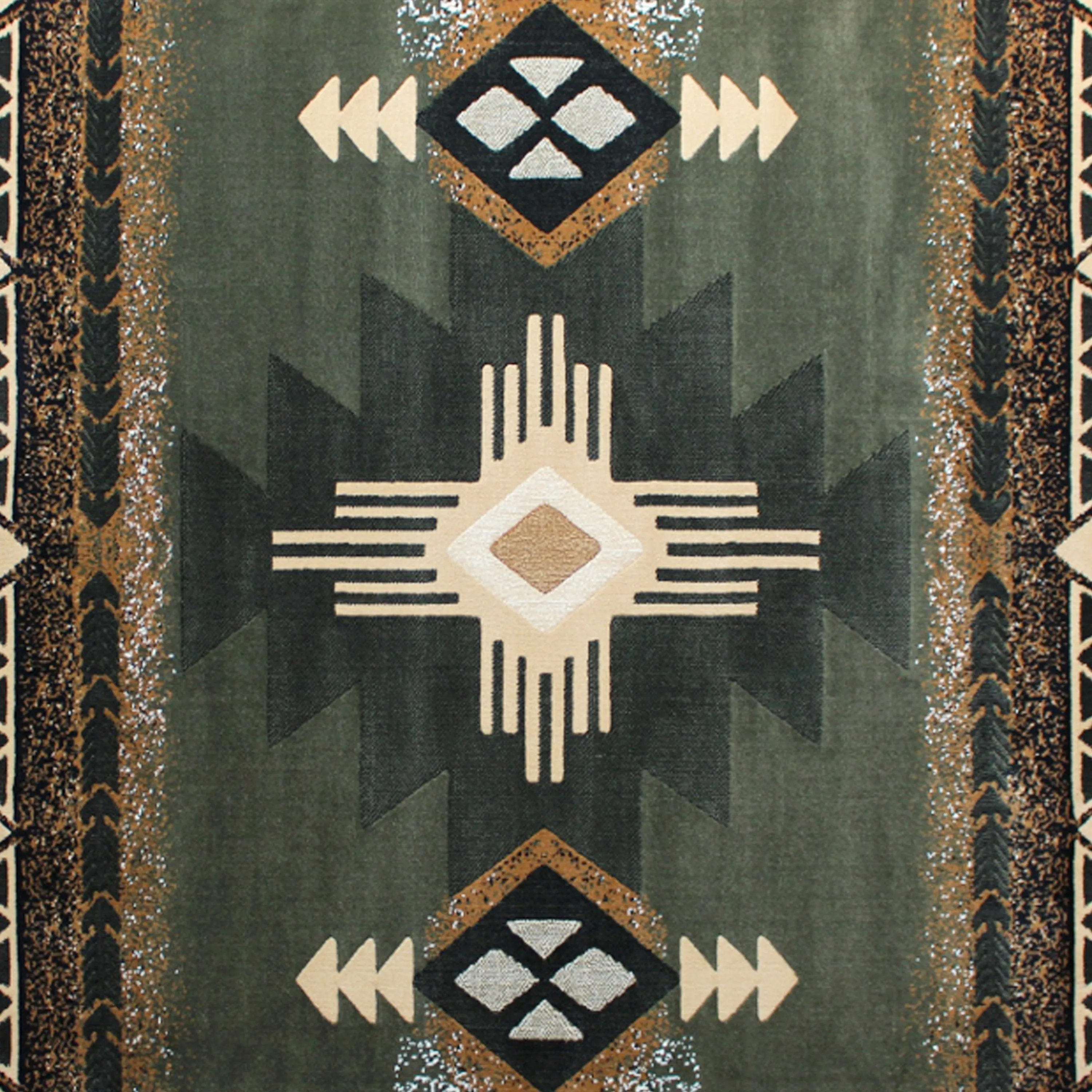 Traditional Southwestern Style Olefin Fiber Geometric Area Rug