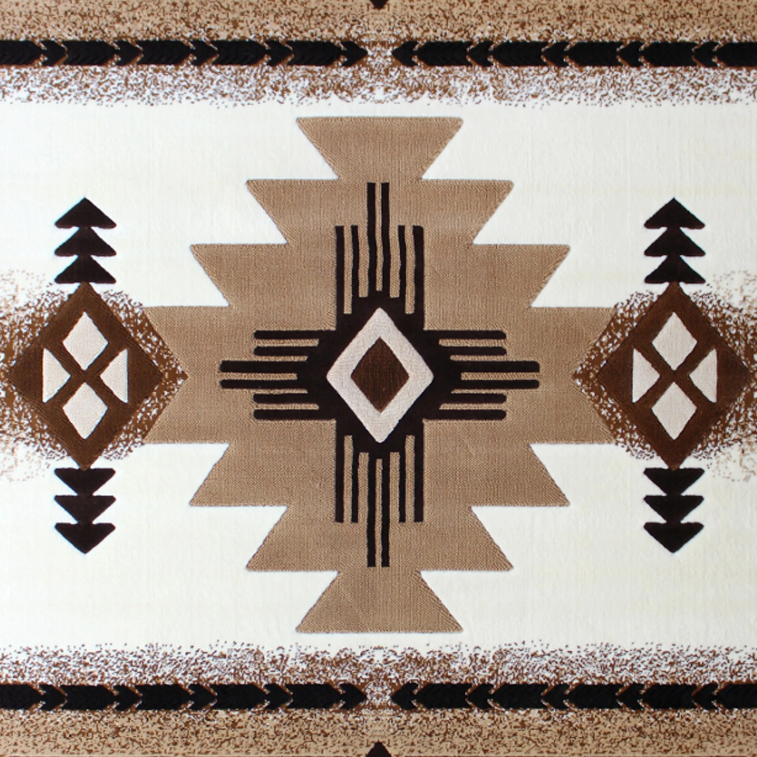 Traditional Southwestern Style Olefin Fiber Geometric Area Rug
