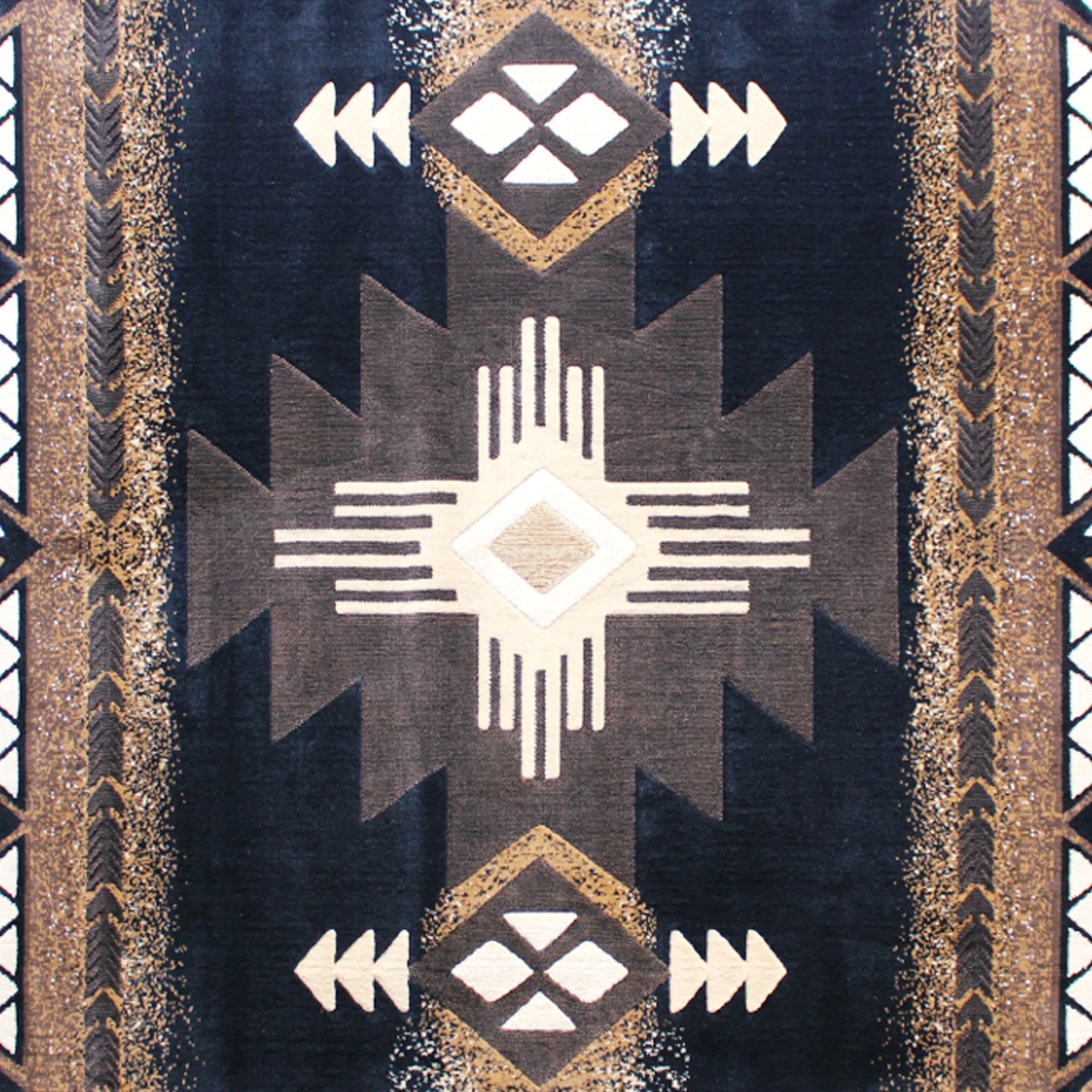 Traditional Southwestern Style Olefin Fiber Geometric Area Rug