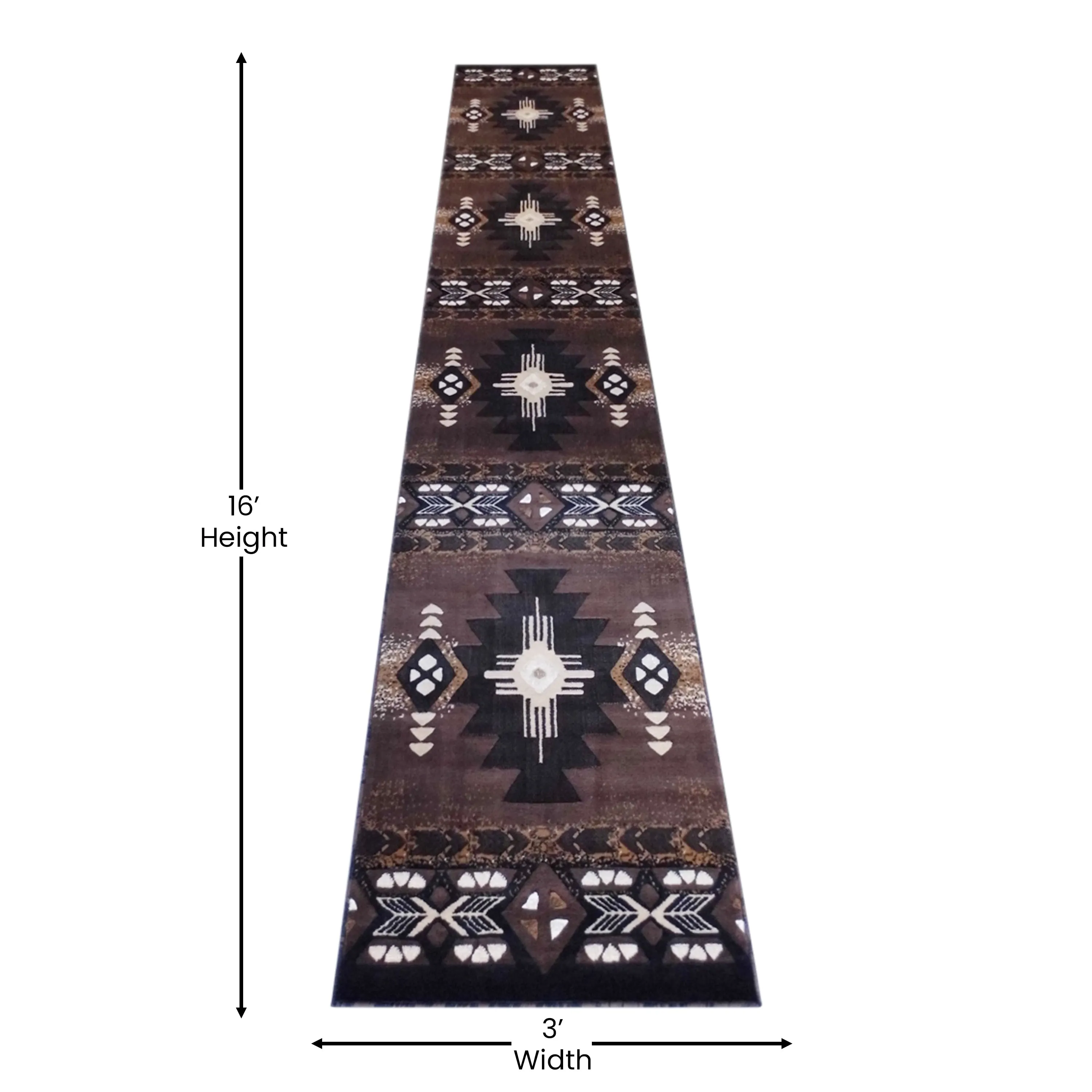 Traditional Southwestern Style Olefin Fiber Geometric Area Rug