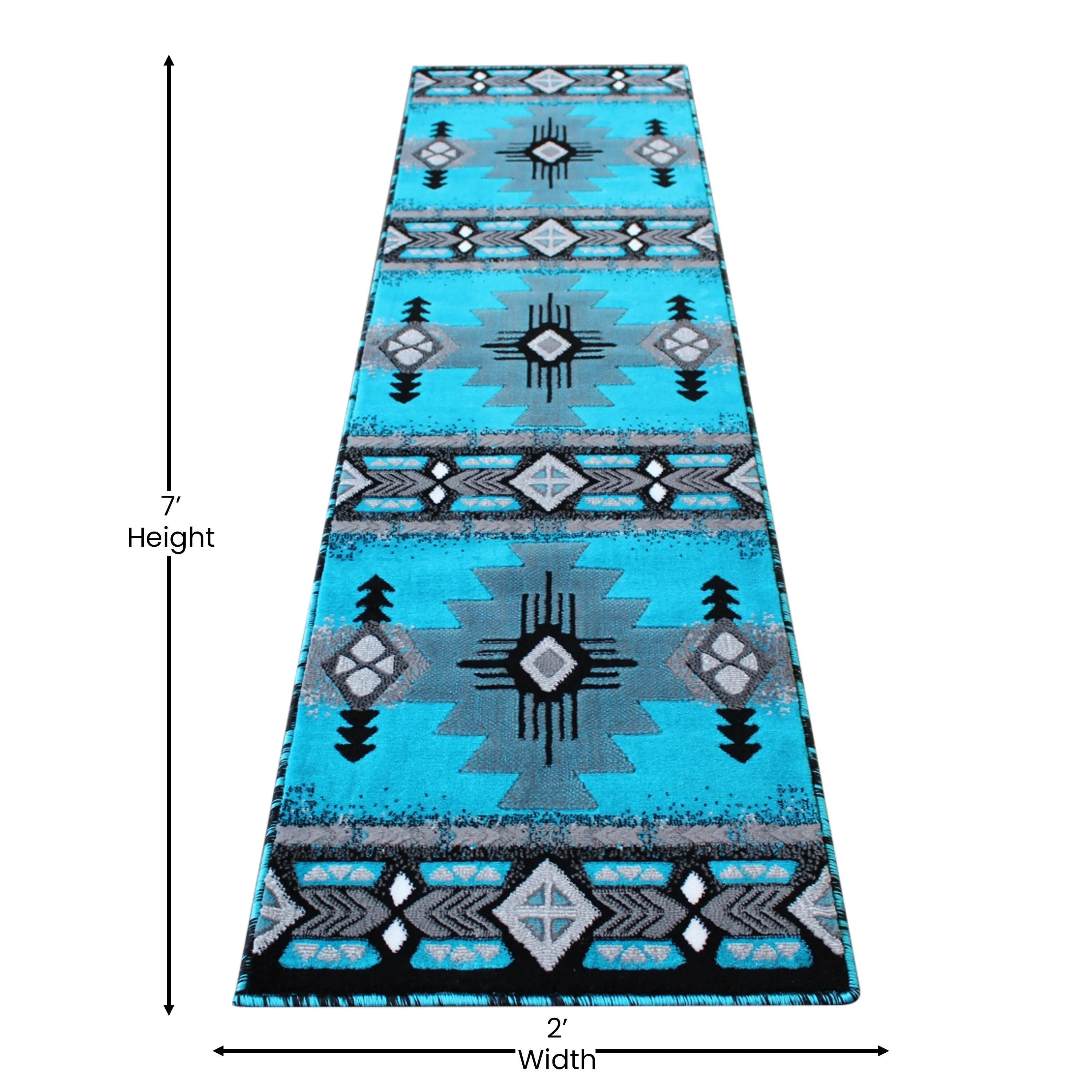 Traditional Southwestern Style Olefin Fiber Geometric Area Rug