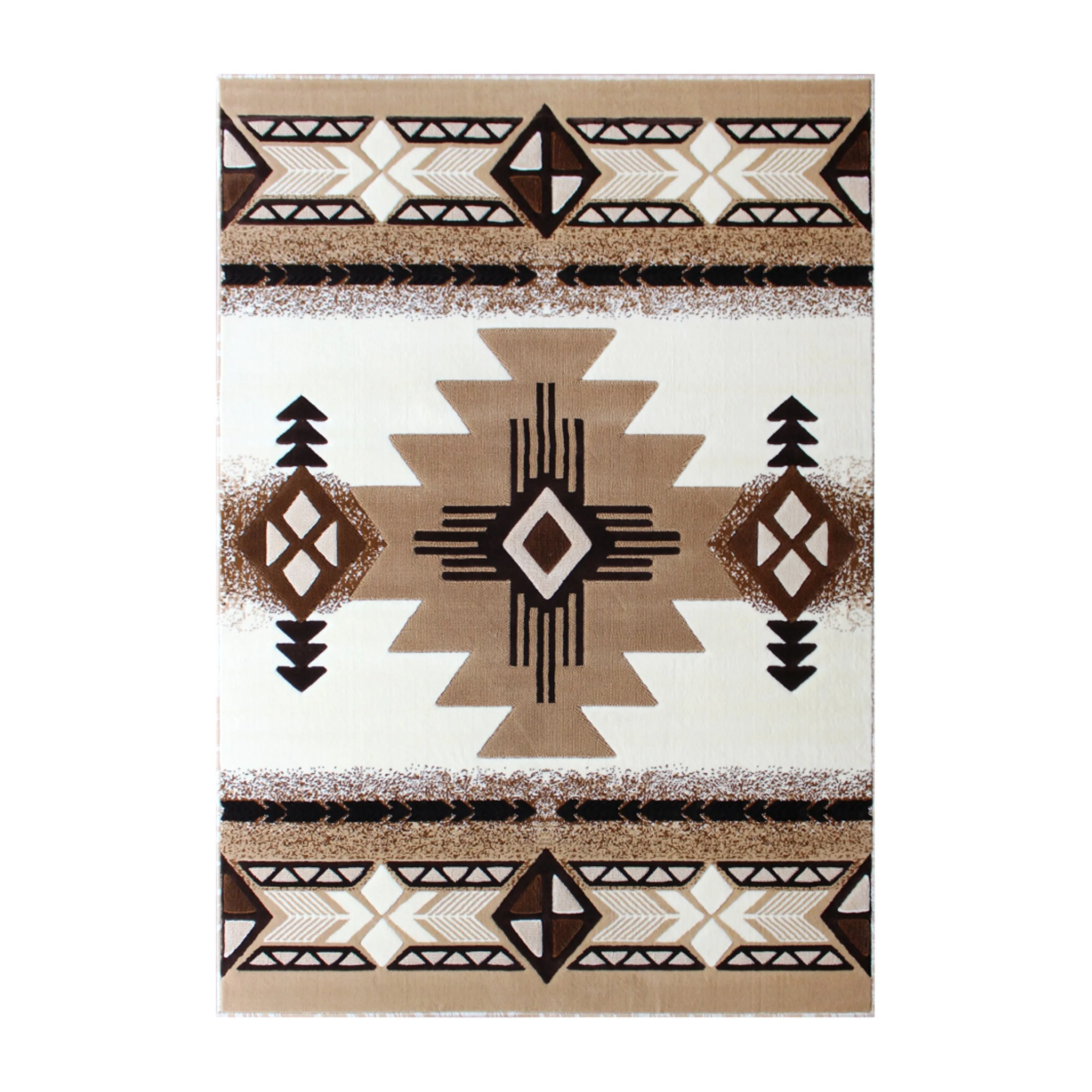 Traditional Southwestern Style Olefin Fiber Geometric Area Rug