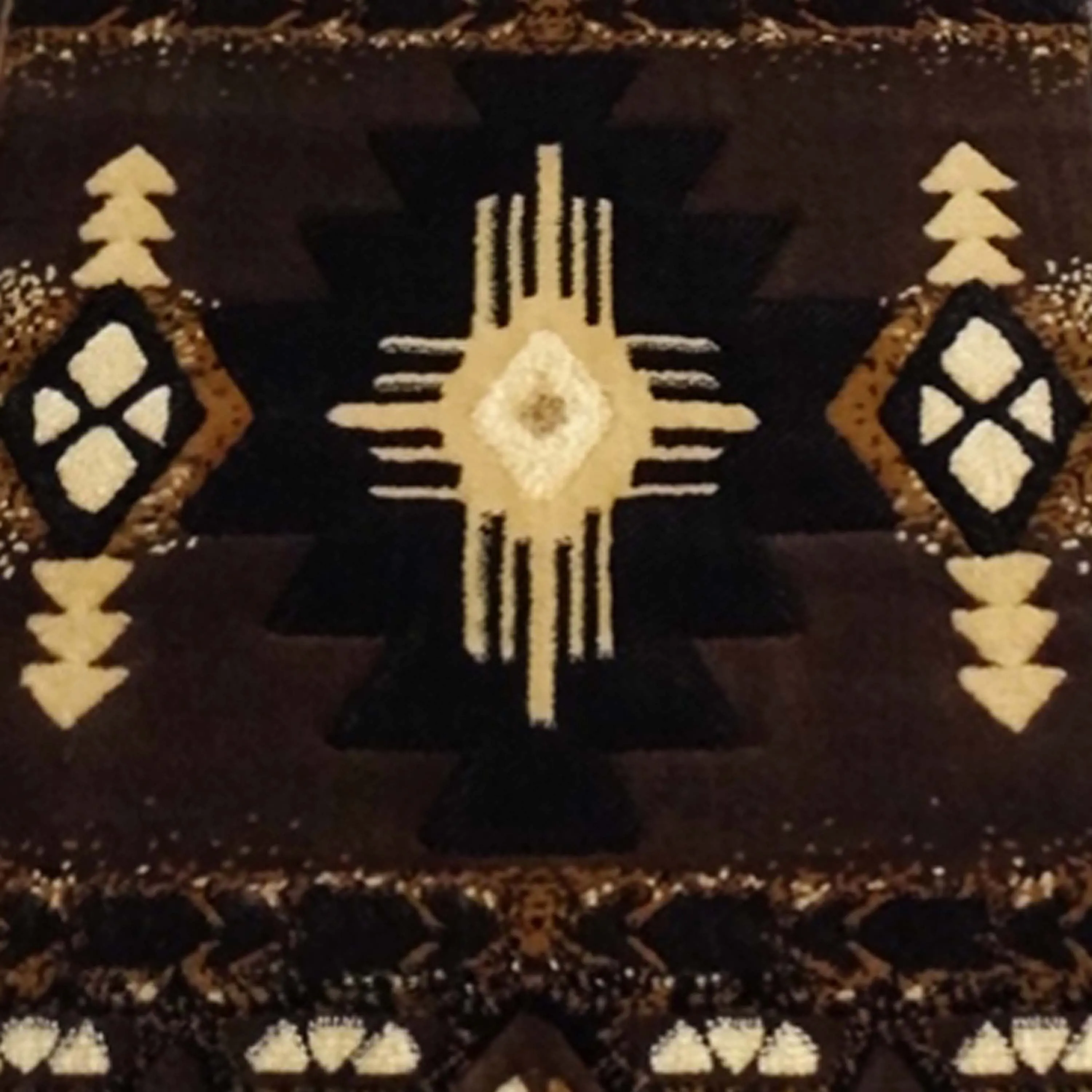 Traditional Southwestern Style Olefin Fiber Geometric Area Rug