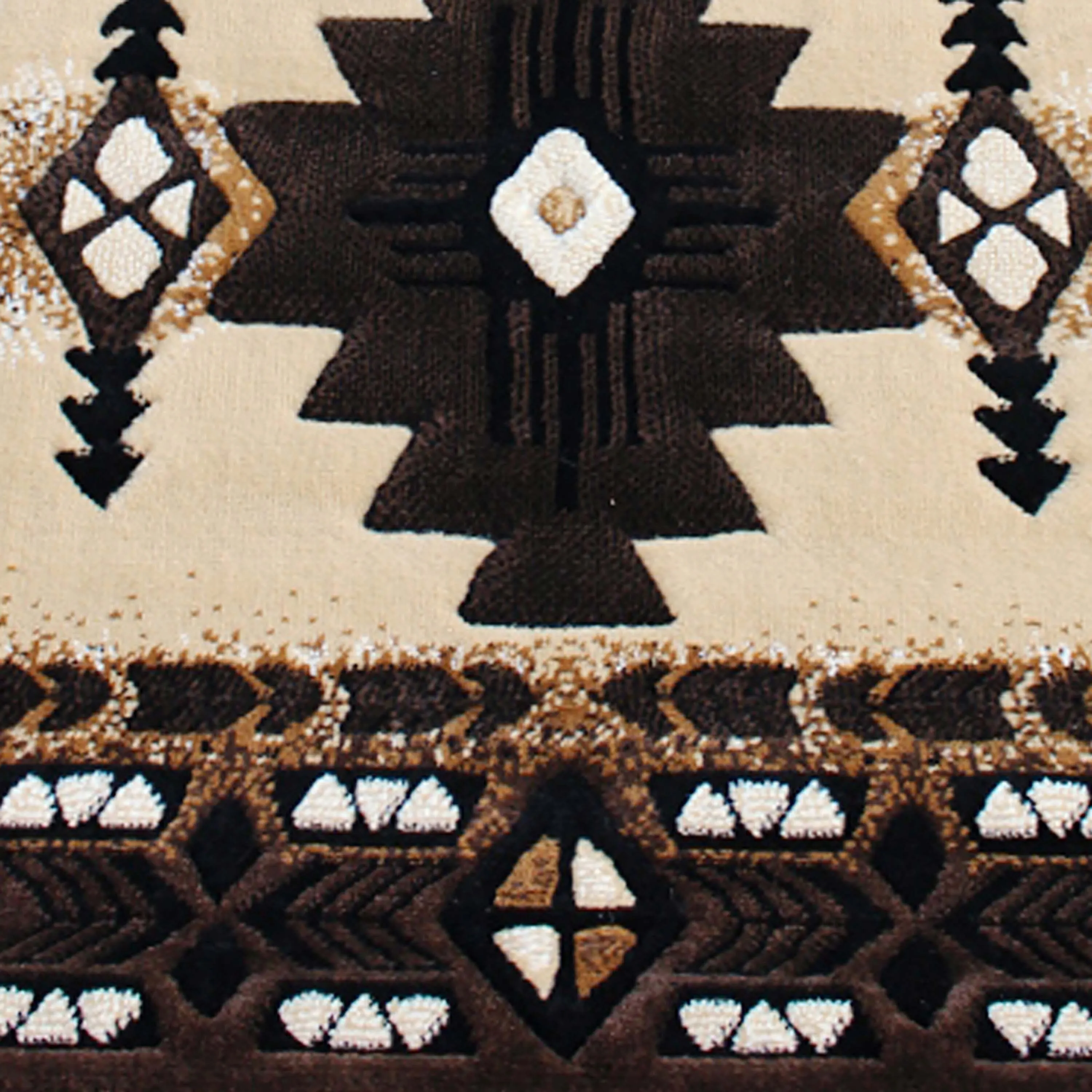 Traditional Southwestern Style Olefin Fiber Geometric Area Rug