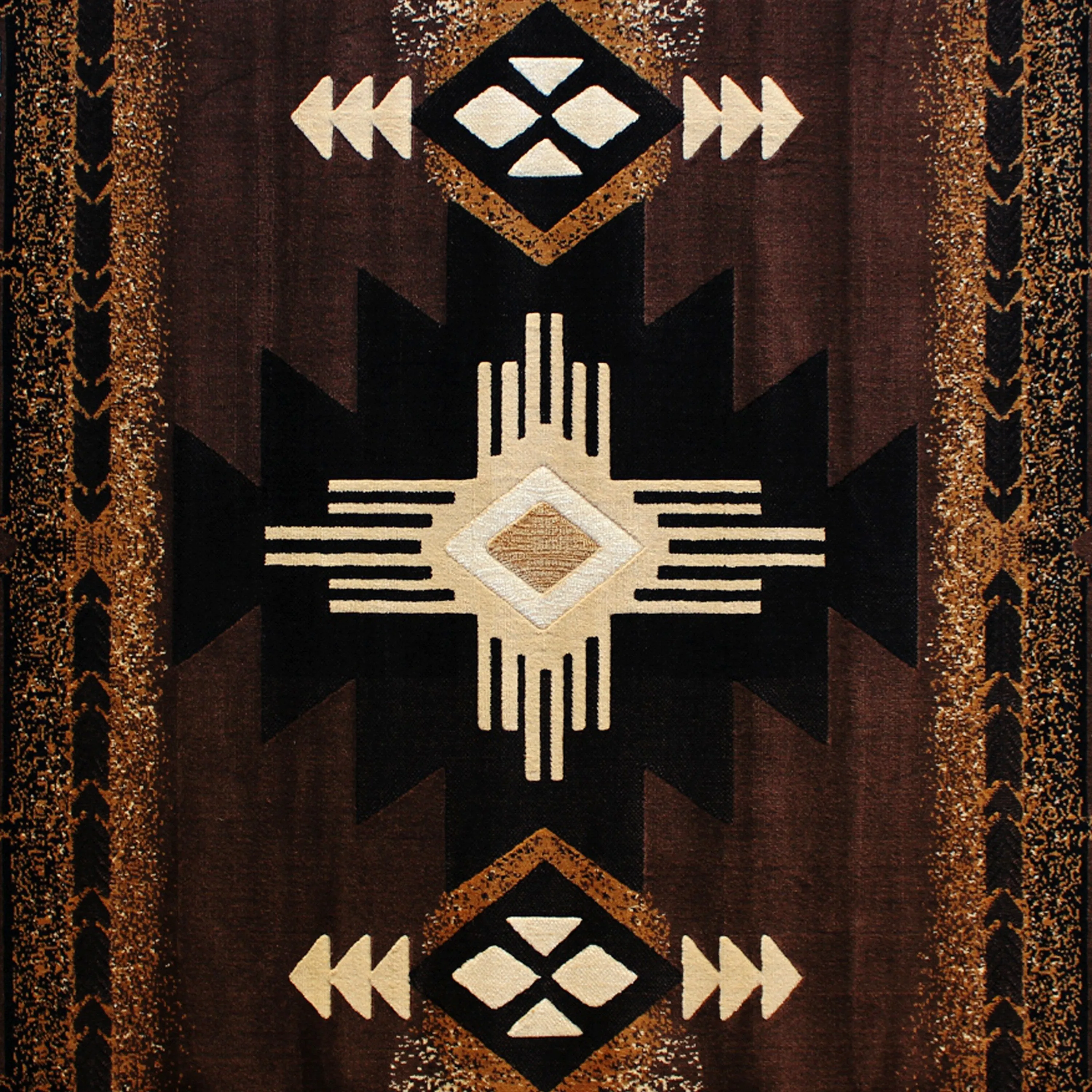 Traditional Southwestern Style Olefin Fiber Geometric Area Rug