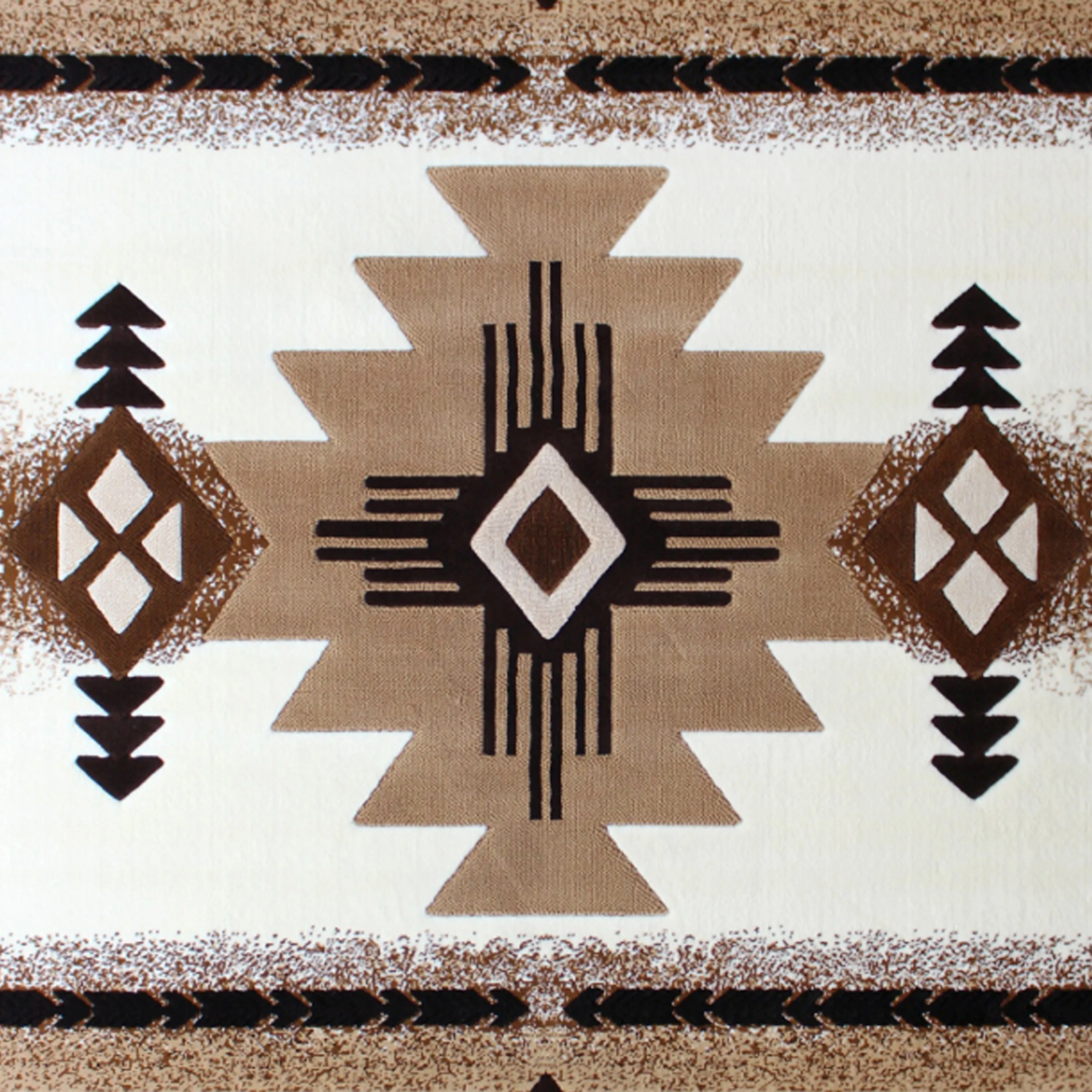 Traditional Southwestern Style Olefin Fiber Geometric Area Rug
