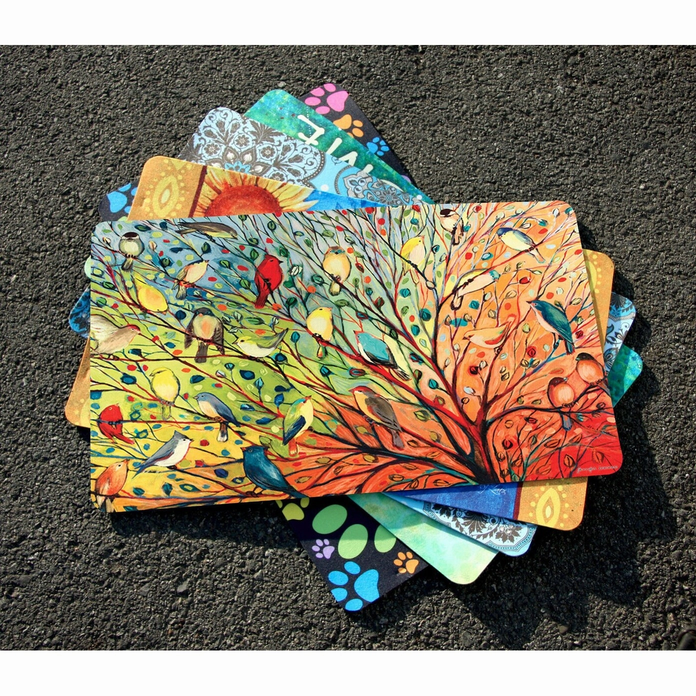 Tree Birds 18x30 Colorful Floor Mat