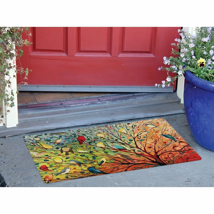 Tree Birds 18x30 Colorful Floor Mat