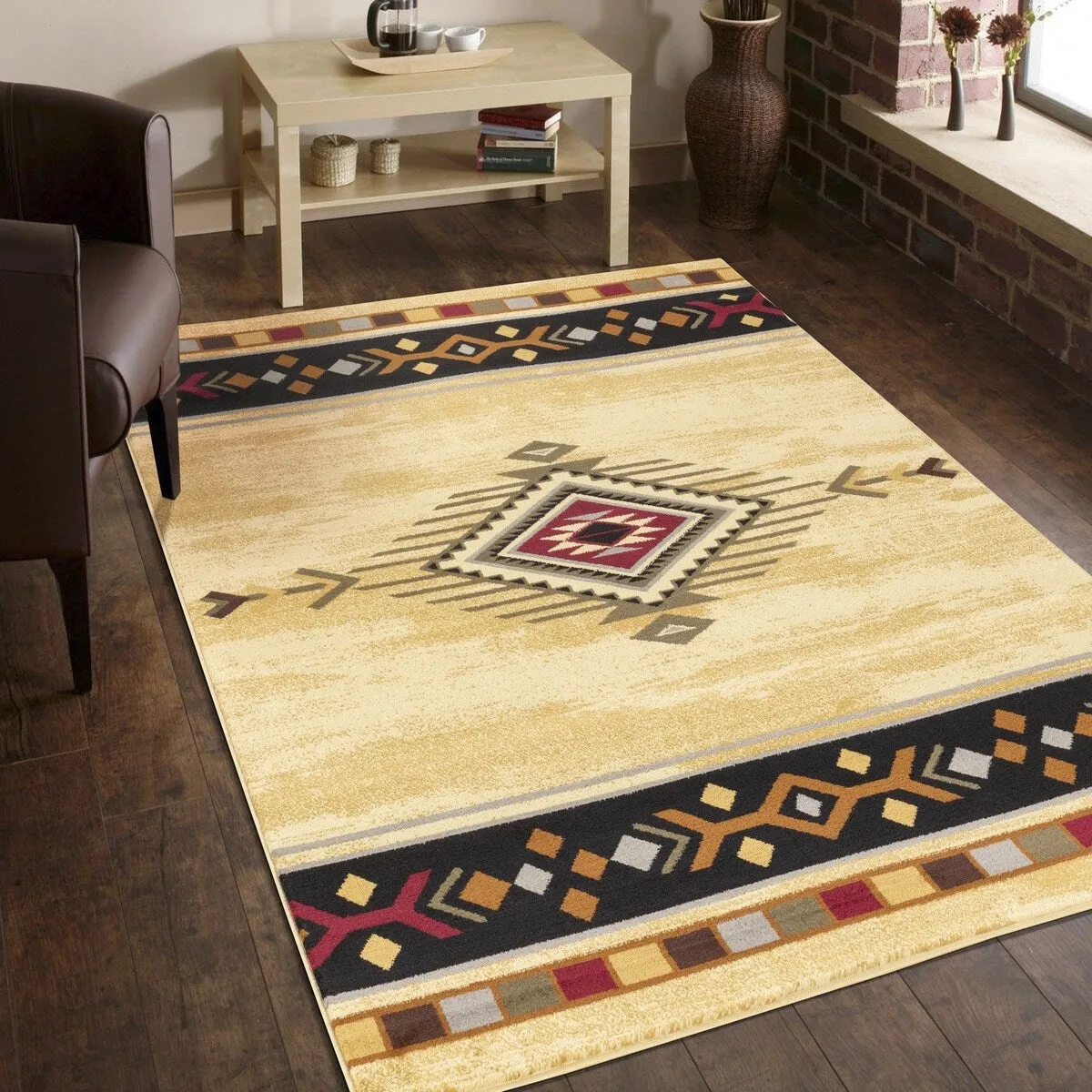 Tribes GC_YLS4003 Cream Southwest Area Rug