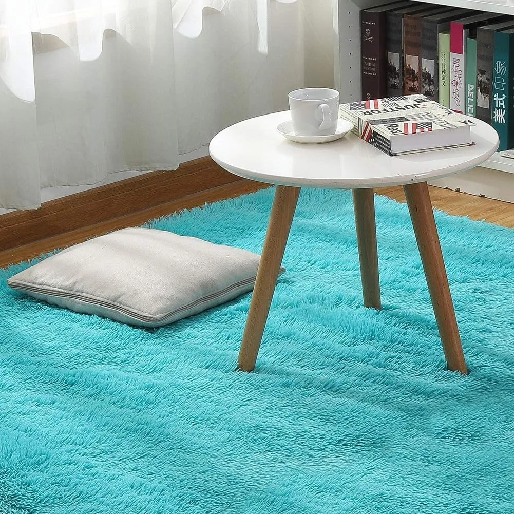 Ultra Soft Fluffy Rug Indoor Area Carpet. 47 x 31 in. Blue - 31X47