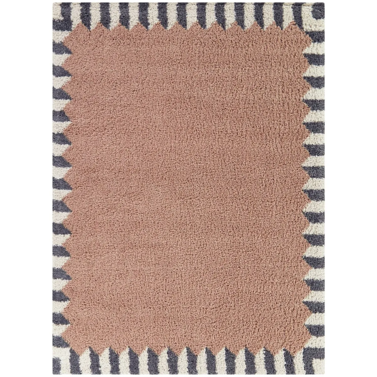 Vasile Border Shag Area Rug