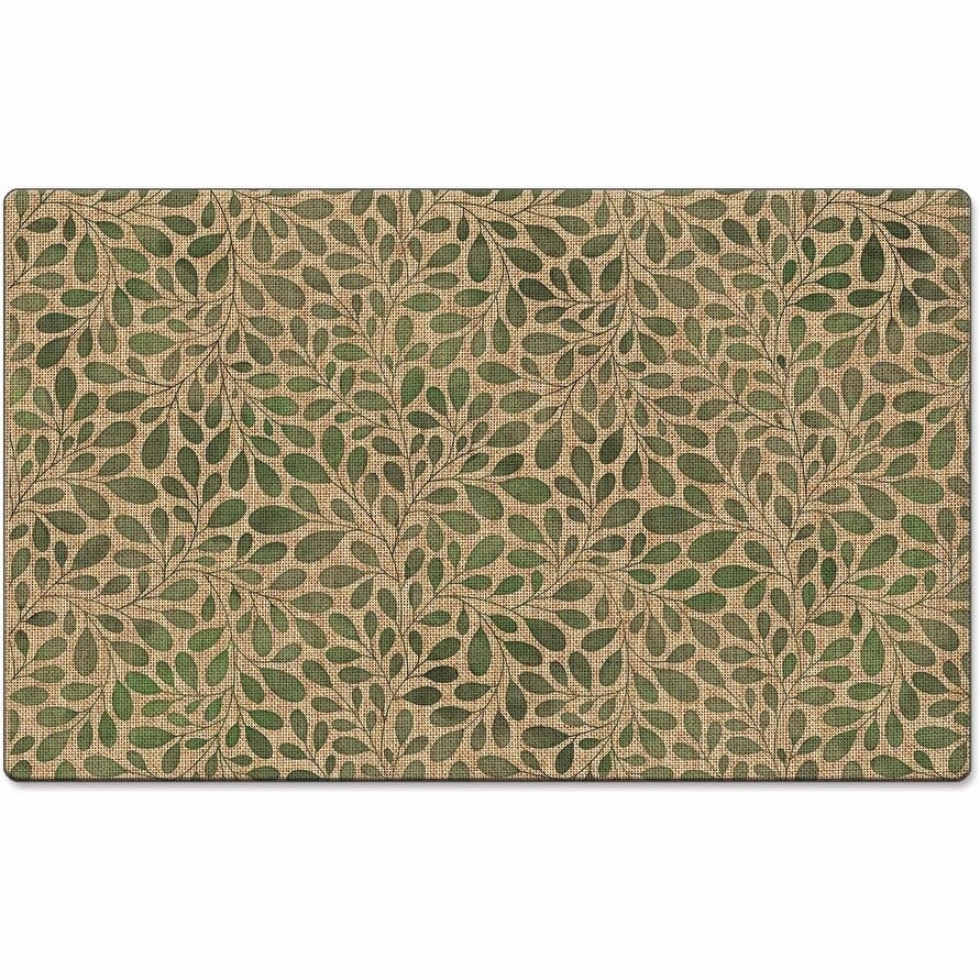 Verde Garden Decorative Indoor/Outdoor Natural Linen Look Floor Mat with Recycled Rubber Back Made in The USA 29.5 x 17.75