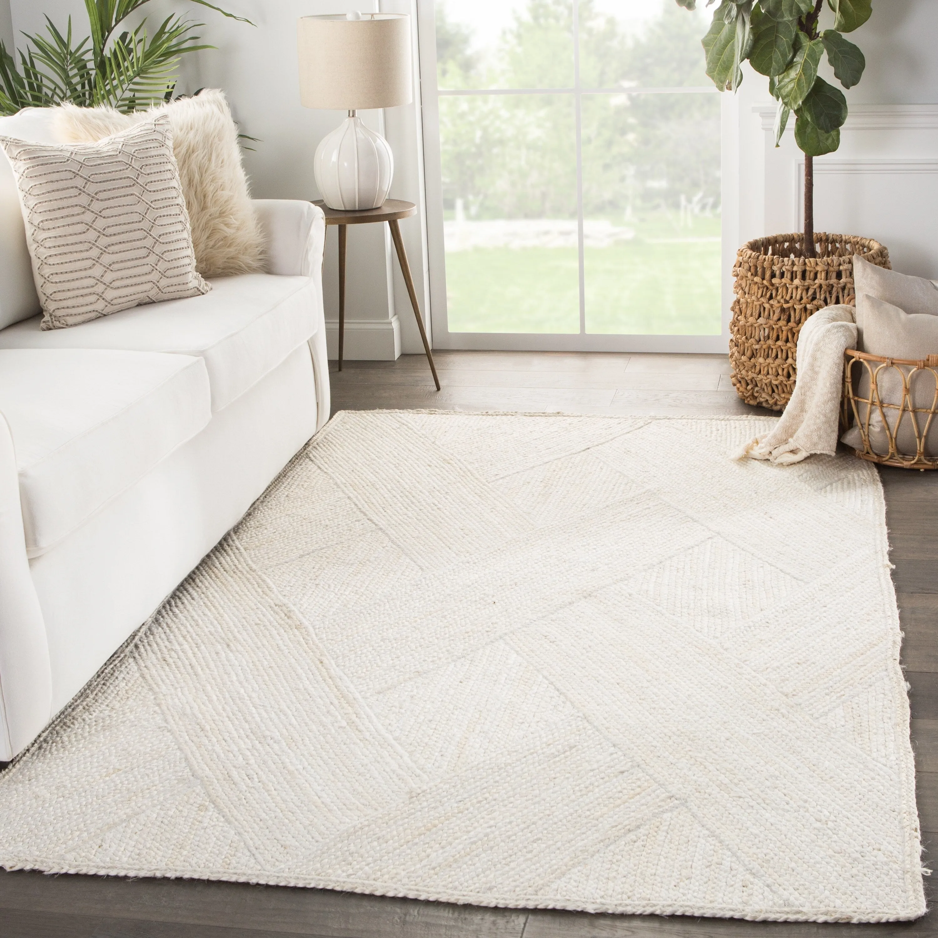 Vero Natural Trellis Area Rug