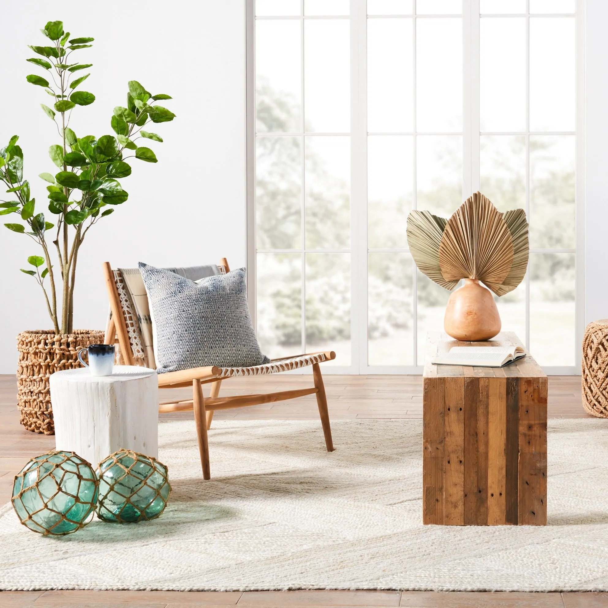 Vero Natural Trellis Area Rug