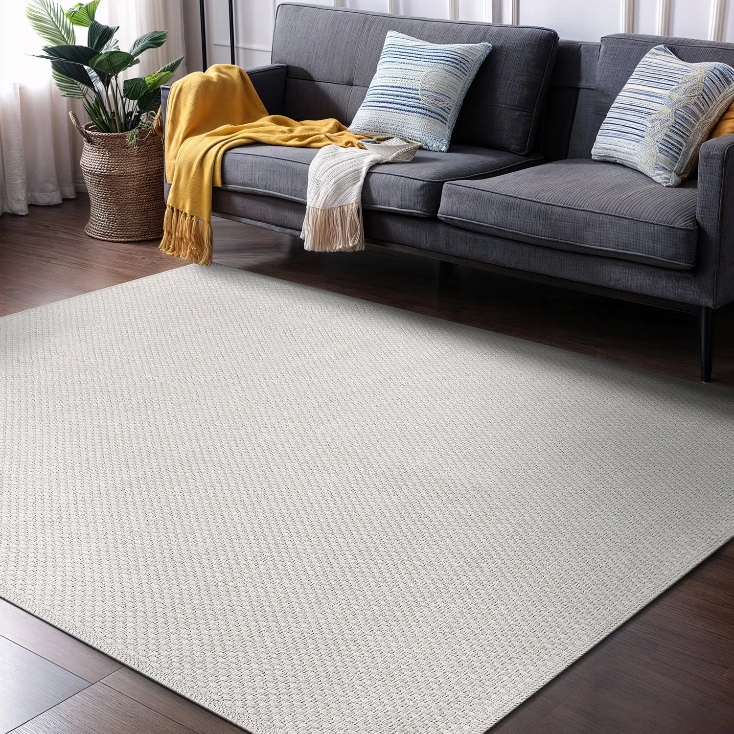 VILLADECOR Easy Jute Indoor Outdoor Weaving Area Rug
