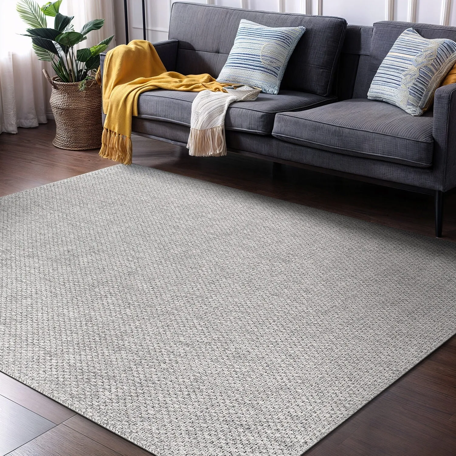 VILLADECOR Easy Jute Indoor Outdoor Weaving Area Rug