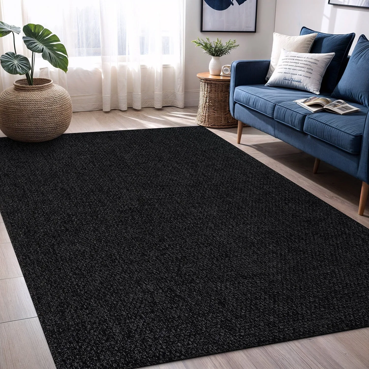VILLADECOR Easy Jute Indoor Outdoor Weaving Area Rug