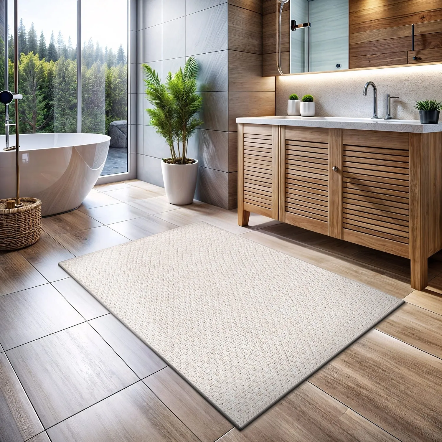 VILLADECOR Easy Jute Indoor Outdoor Weaving Area Rug